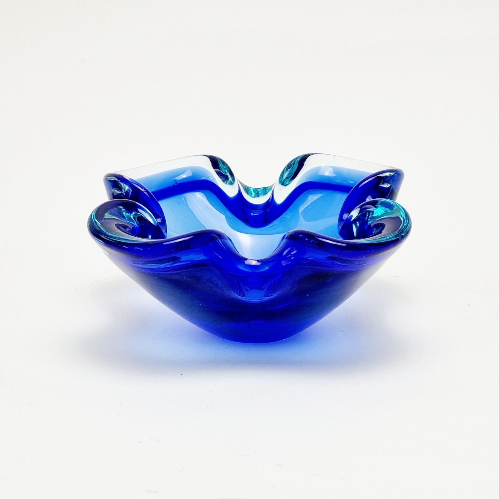 Labelled Mid Century Sommerso Murano Glass Ashtray/Catch All, Italy, 1960s photo 89.0