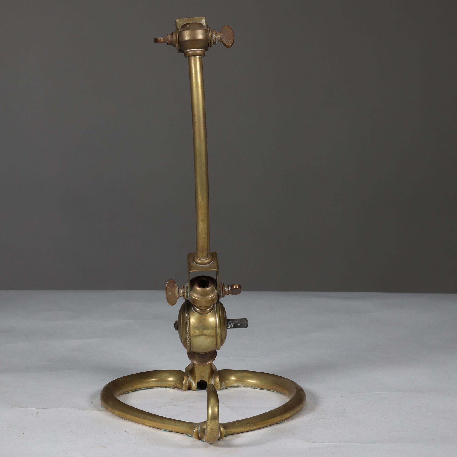 Was Benson. A Pair Of Arts & Crafts Brass Table Lamps With Heart Shaped Bases photo vinterior