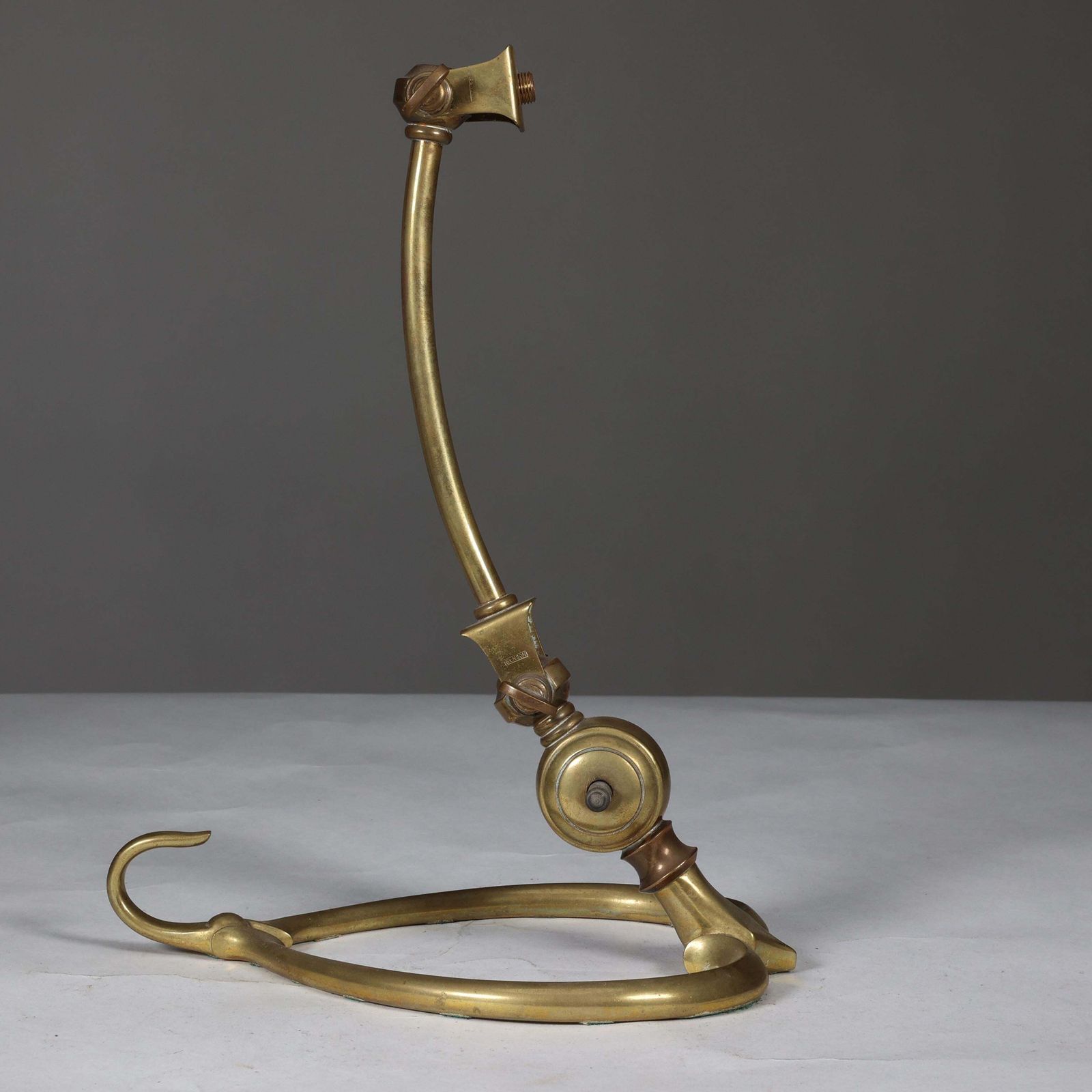 Was Benson. A Pair Of Arts & Crafts Brass Table Lamps With Heart Shaped Bases photo buy