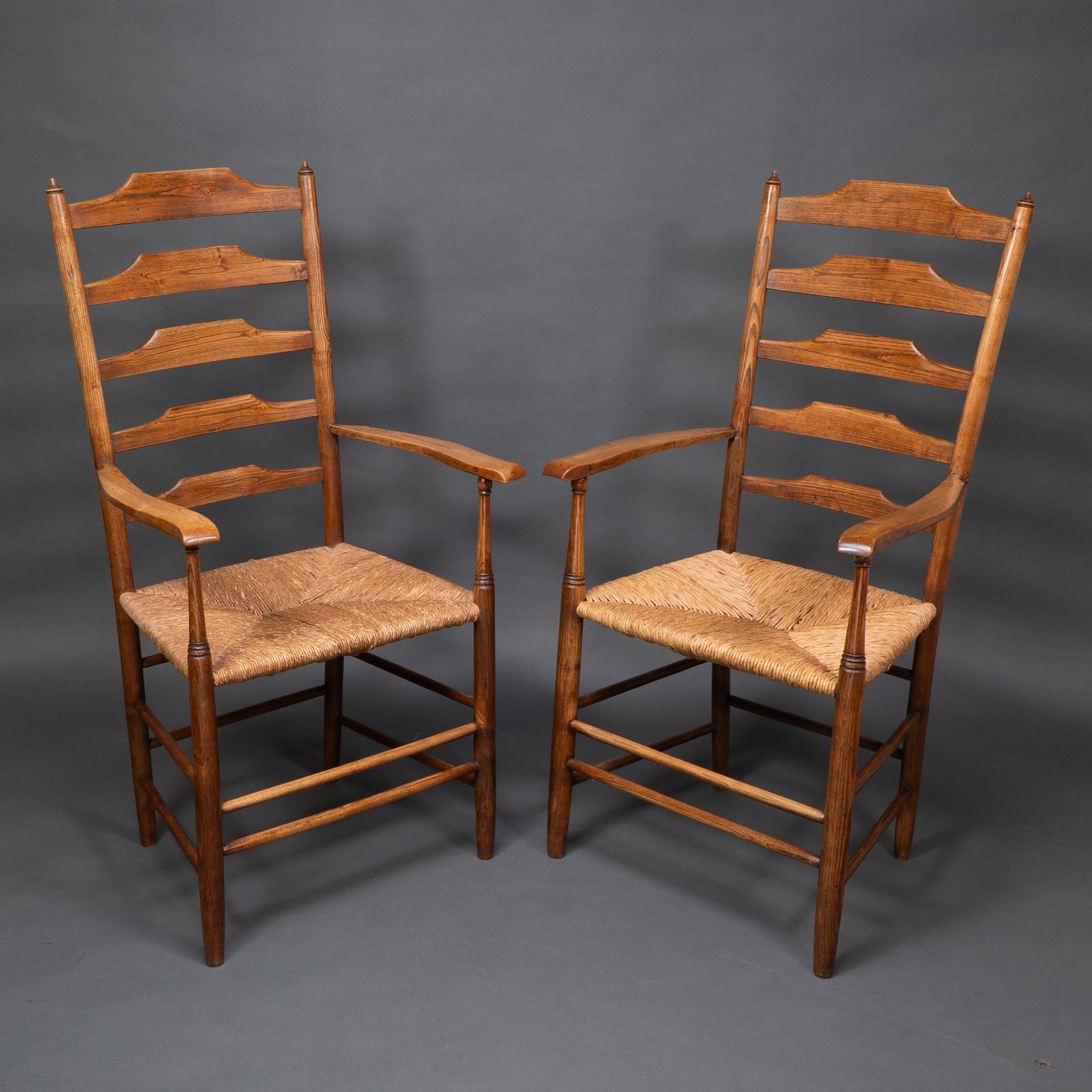 Philip Clissett A Fine Set Of Four Early Arts & Crafts Ash Ladder Back Armchairs photo furniture