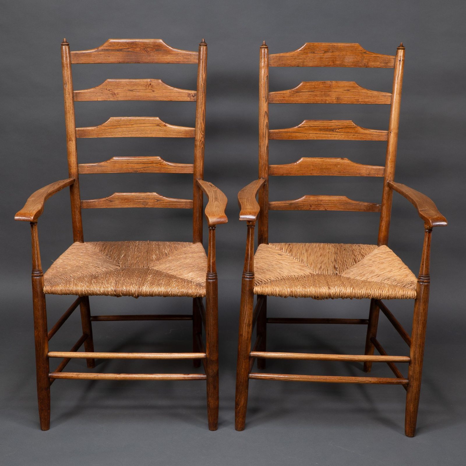 Philip Clissett A Fine Set Of Four Early Arts & Crafts Ash Ladder Back Armchairs photo for sale