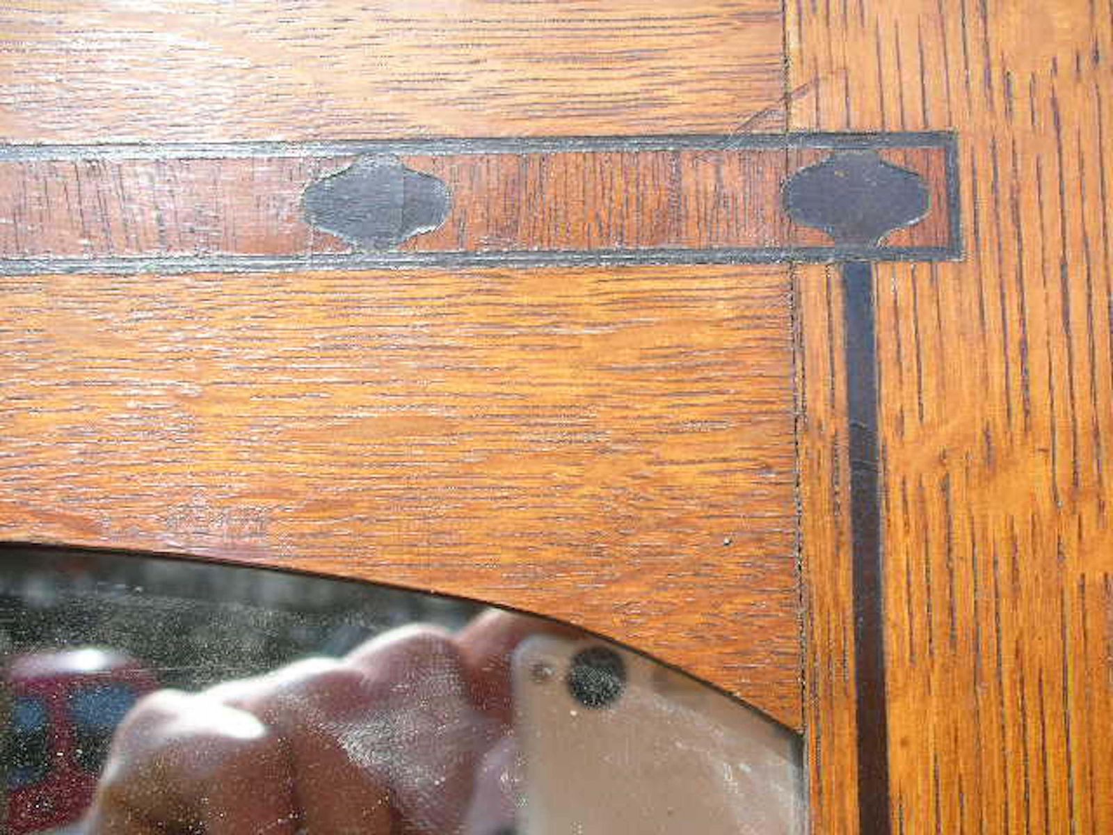 Gillows. An Arts & Crafts Oak Treble Wardrobe With Ebony Floral Inlays photo 3264.0