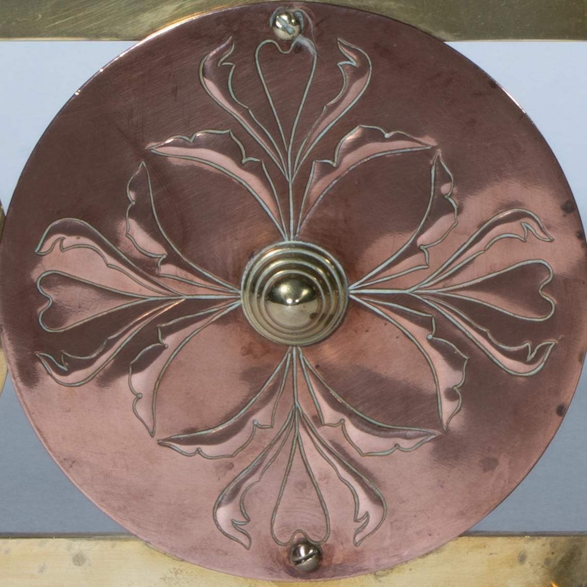 photo for sale W A S Benson & Heywood Sumner. A Rare Arts & Crafts Brass & Copper Fire Fender.
