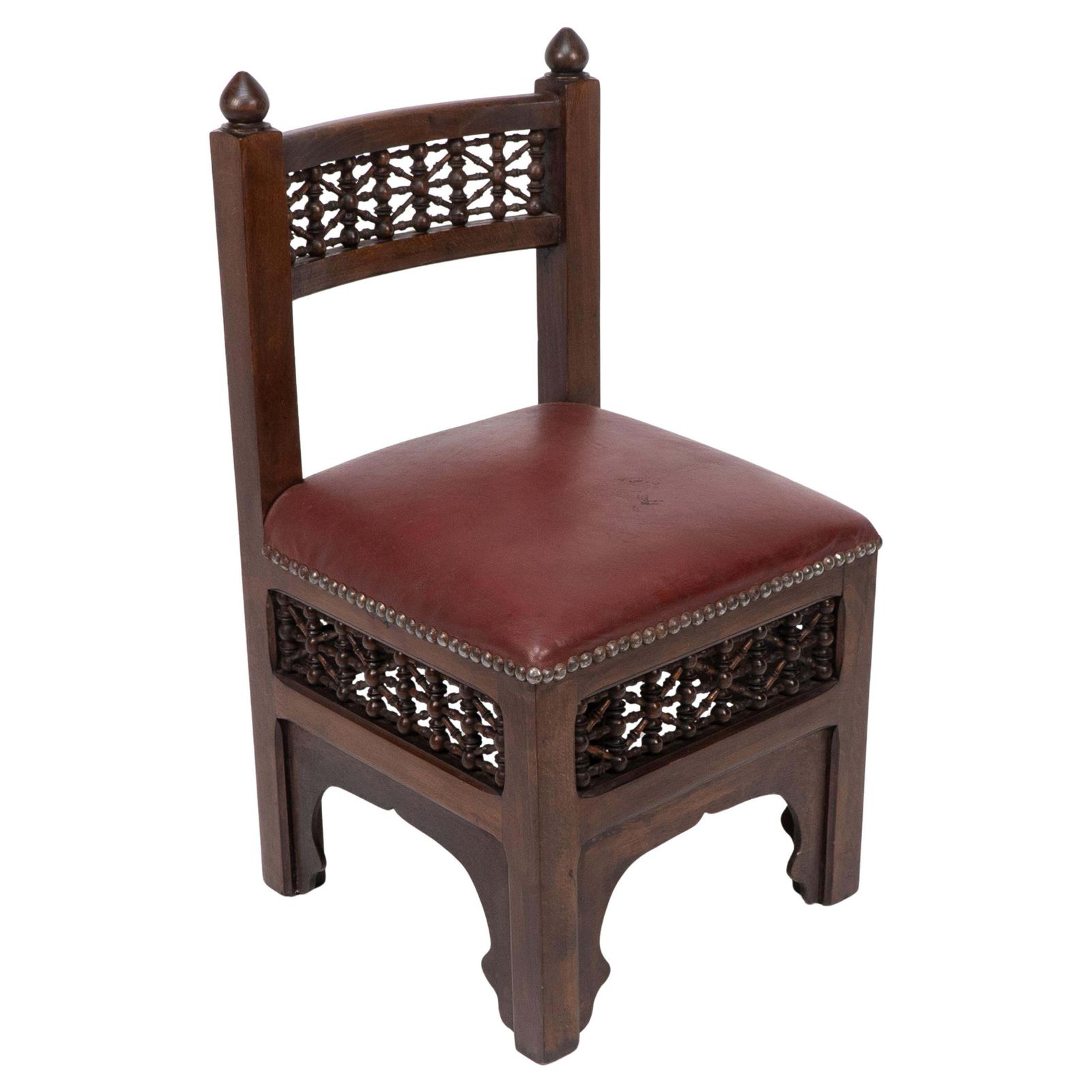 Liberty & Co. Moorish Side Or Childs Chair With Mashrabiya Turned Details
