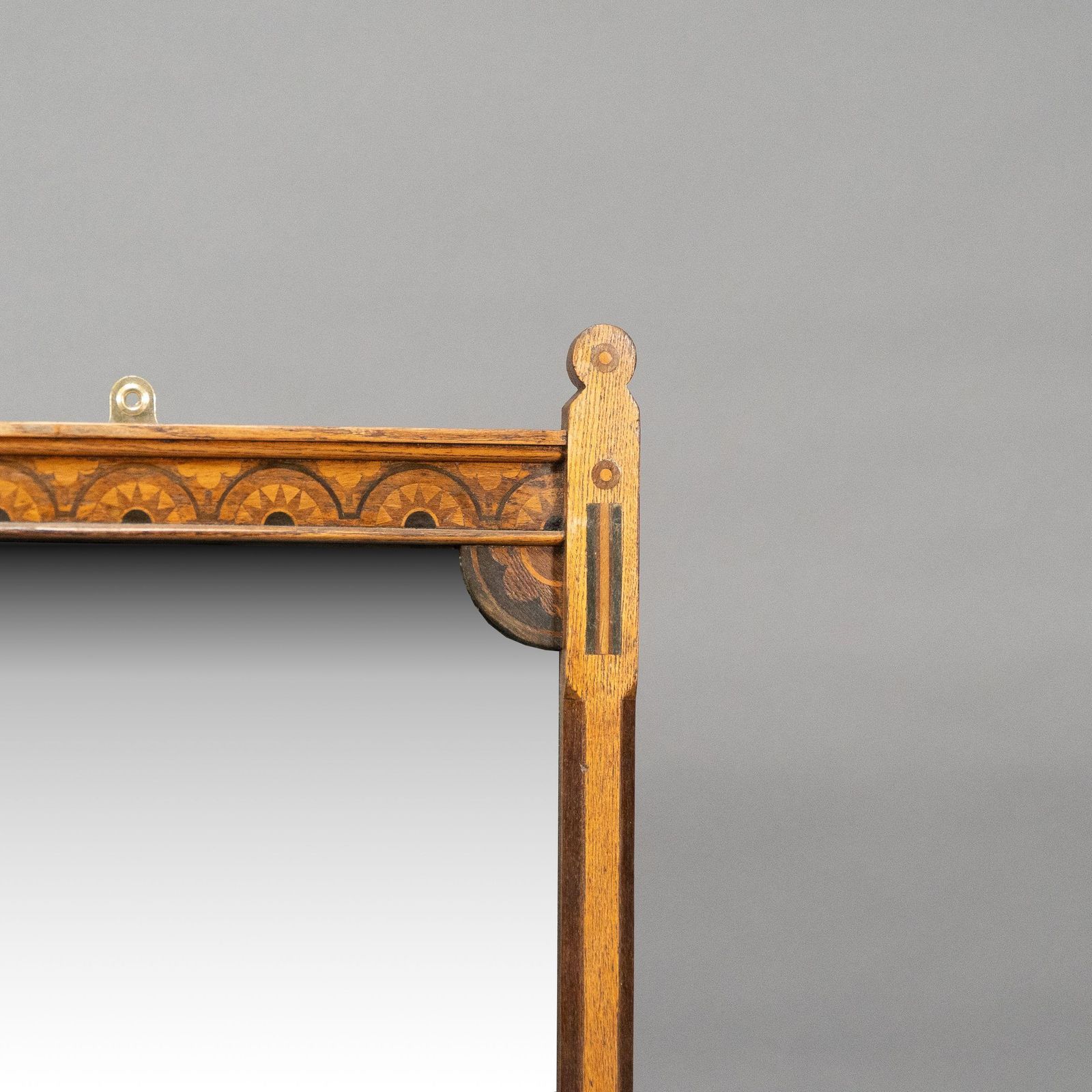 Charles Bevan Style Of. A Gothic Revival Oak Wall Mirror photo 2448.0