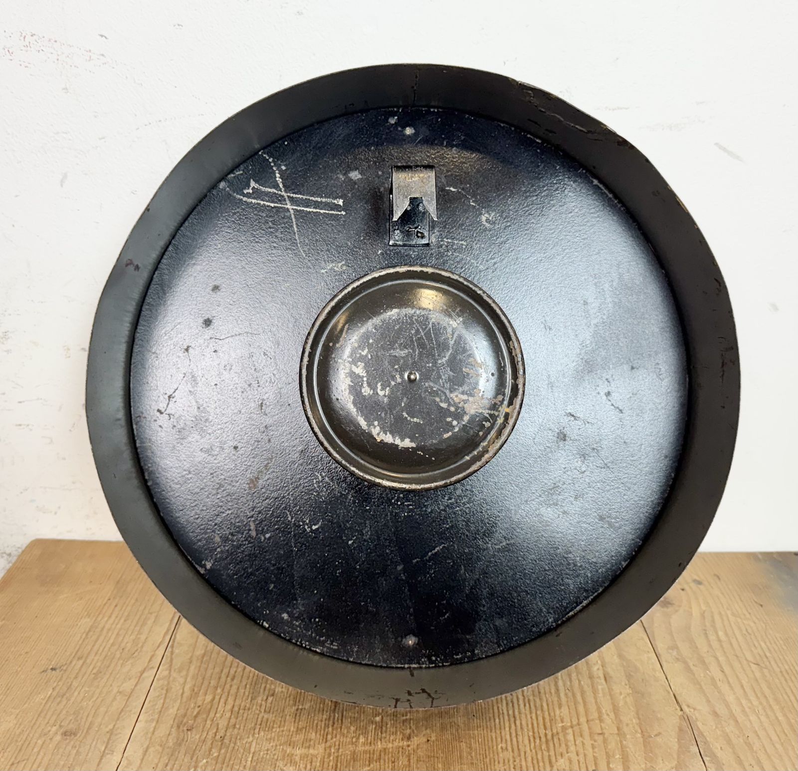 photo for sale Grey Industrial Factory Wall Clock From International, 1950s