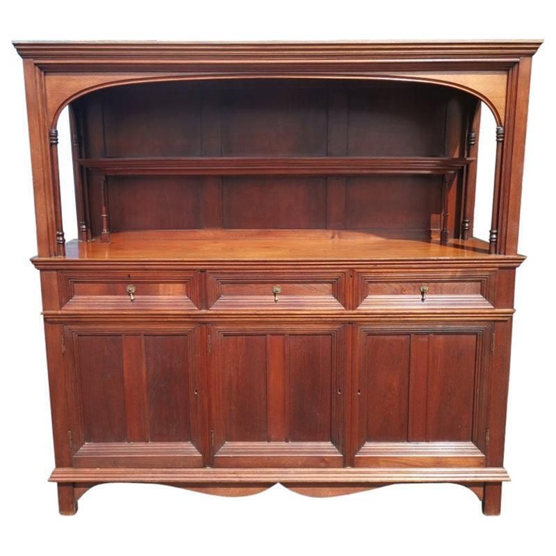 Philip Webb For Morris & Co. A Rare Arts & Crafts Walnut Sideboard Dresser.