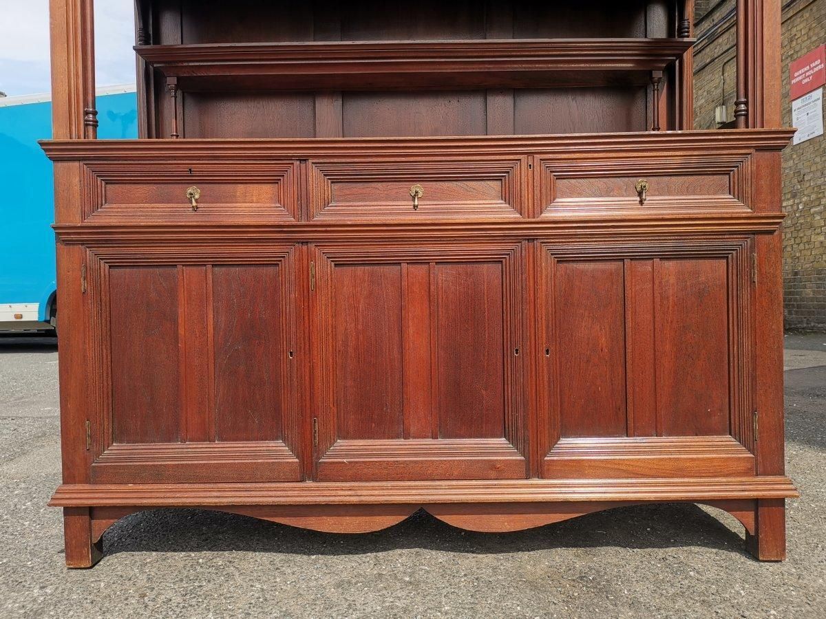 Furniture Philip Webb For Morris & Co. A Rare Arts & Crafts Walnut Sideboard Dresser. photo