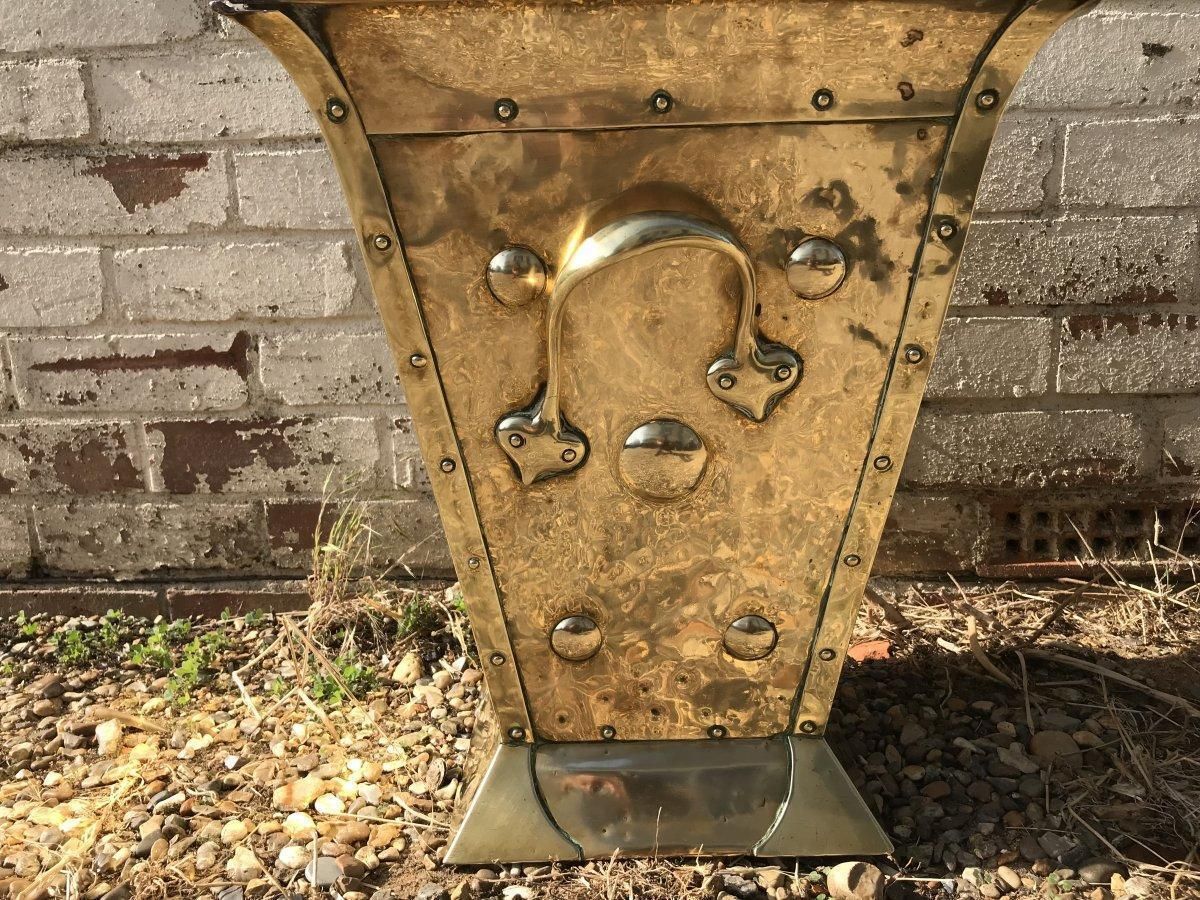 photo furniture Birmingham Guild Of Handicraft, Attributed, An Art & Crafts, Brass Coal Bucket.