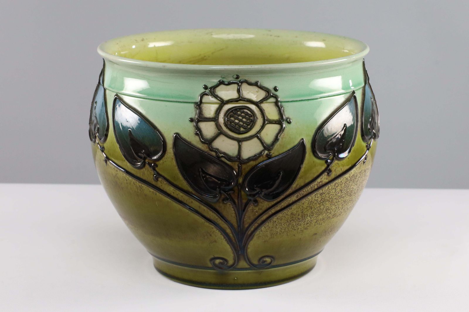 Wardle By Frederick Rhead Attri. Arts & Crafts Planter With Floral Decoration. photo furniture