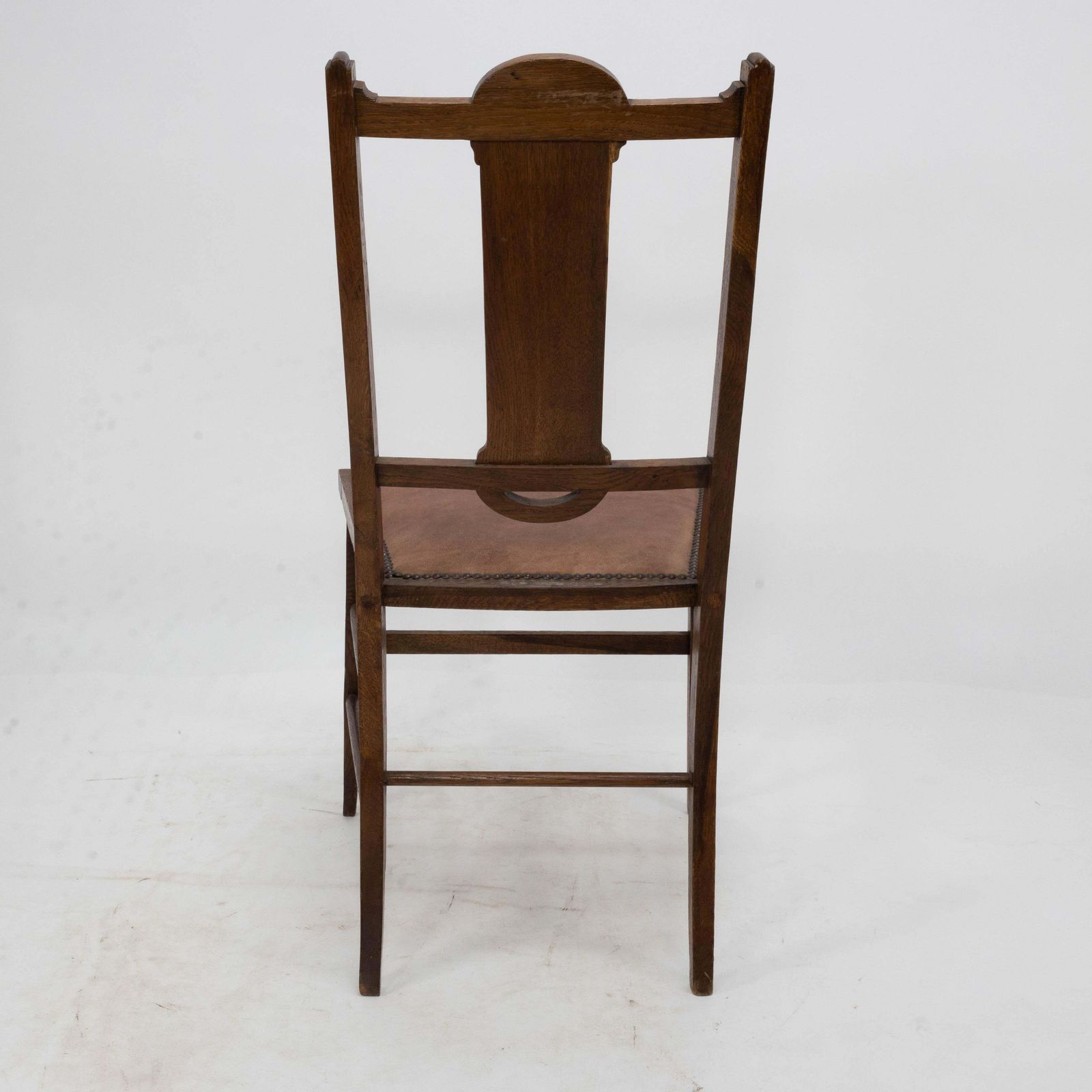 photo vintage Waring & Gillow Probably. Arts & Crafts Side Chair With Ebony And Pewter Inlays