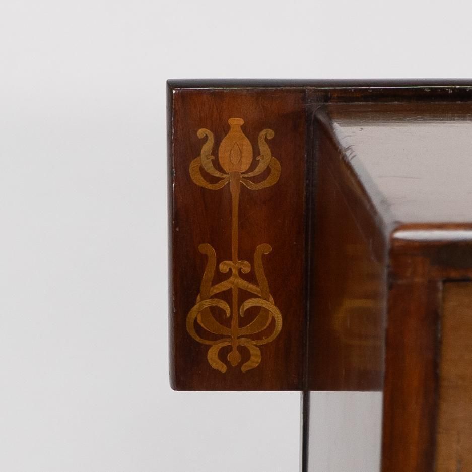 photo for sale Liberty & Co Attributed. Arts & Crafts Coal Purdonium With Inlaid Floral Details