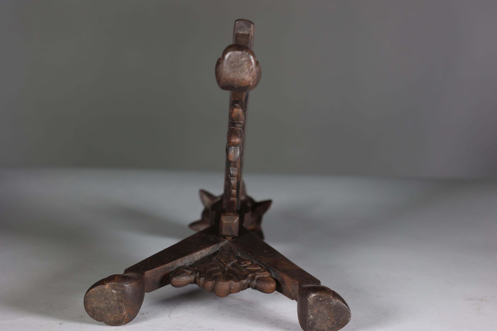 Home Fixtures DR C Dresser (Style Of). A Pair Of Arts And Crafts Cast Iron Fire Dogs photo