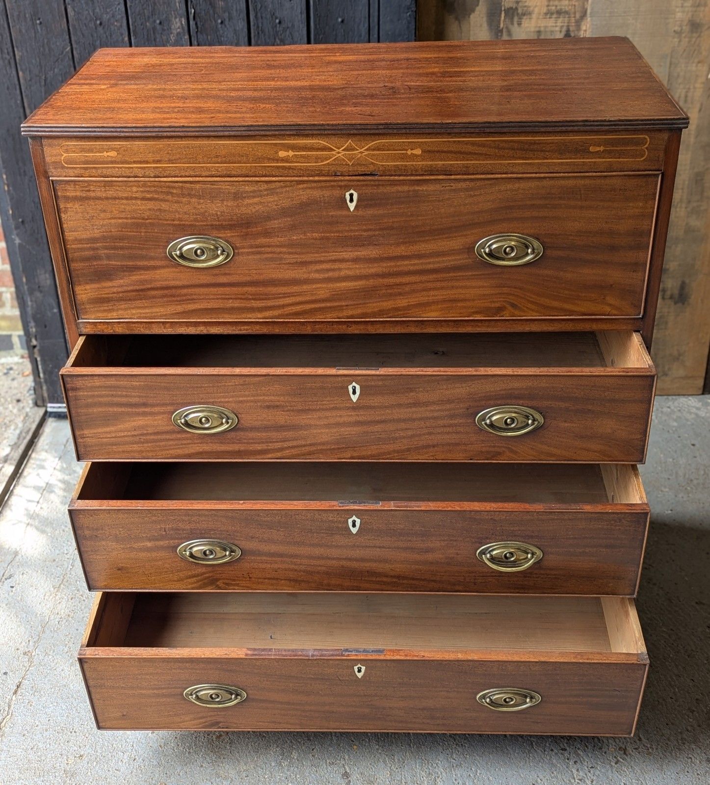 Antique Secretaire Chest Of Drawers (Delivery Available) Mahogany C 1820 Office photo for sale