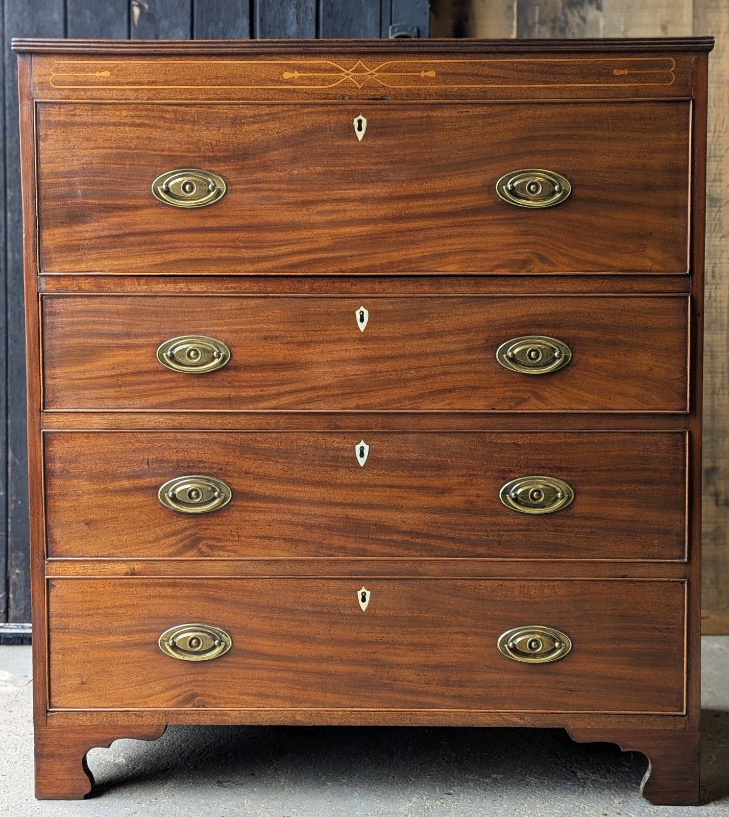 Antique Secretaire Chest Of Drawers (Delivery Available) Mahogany C 1820 Office photo vintage