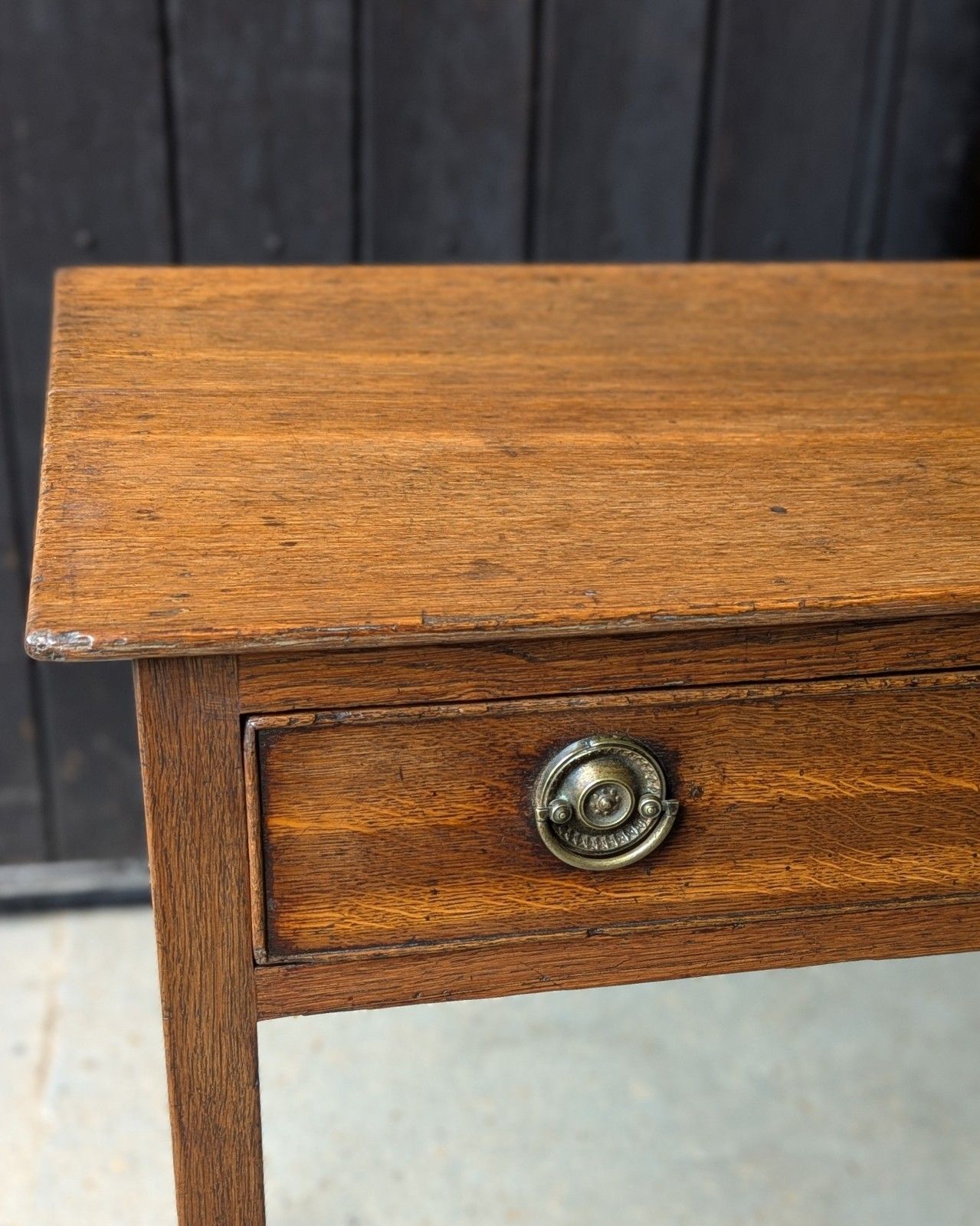 photo furniture Antique Side Table (Delivery Available) Georgian Country Oak & Elm