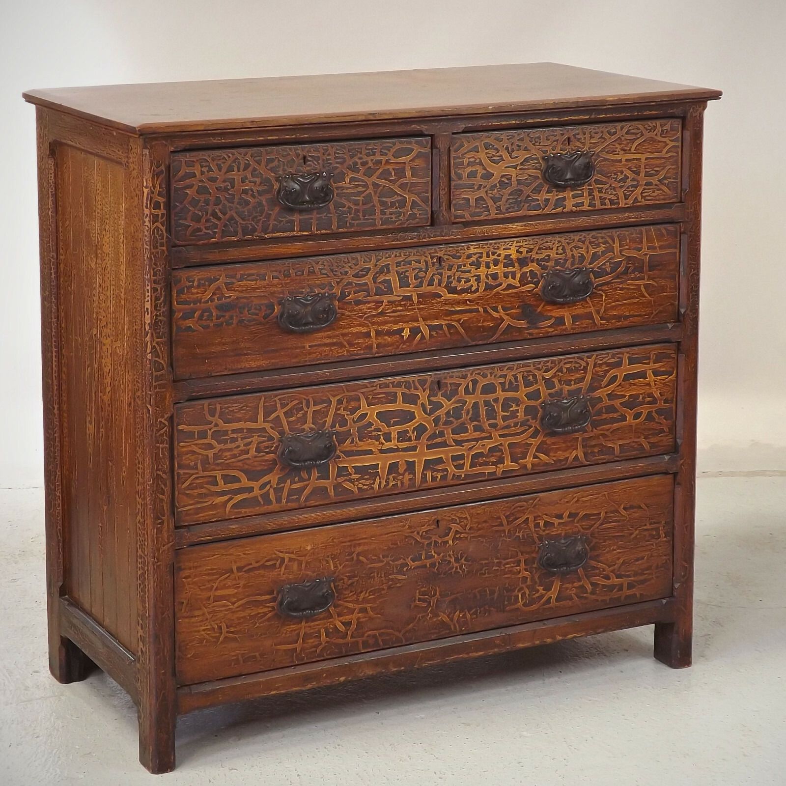 Chest Of Drawers (Delivery Available) Antique Crackled Finish