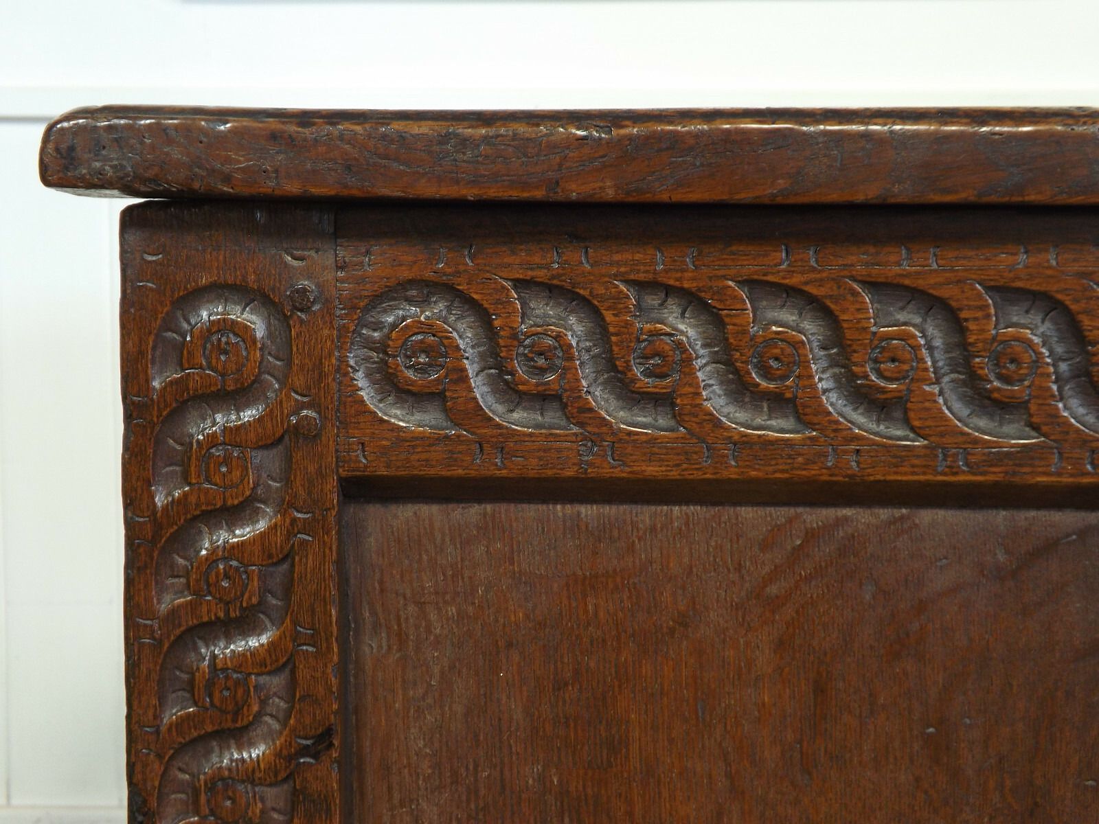 Oak Coffer (Delivery Available) 17thc Antique photo Furniture