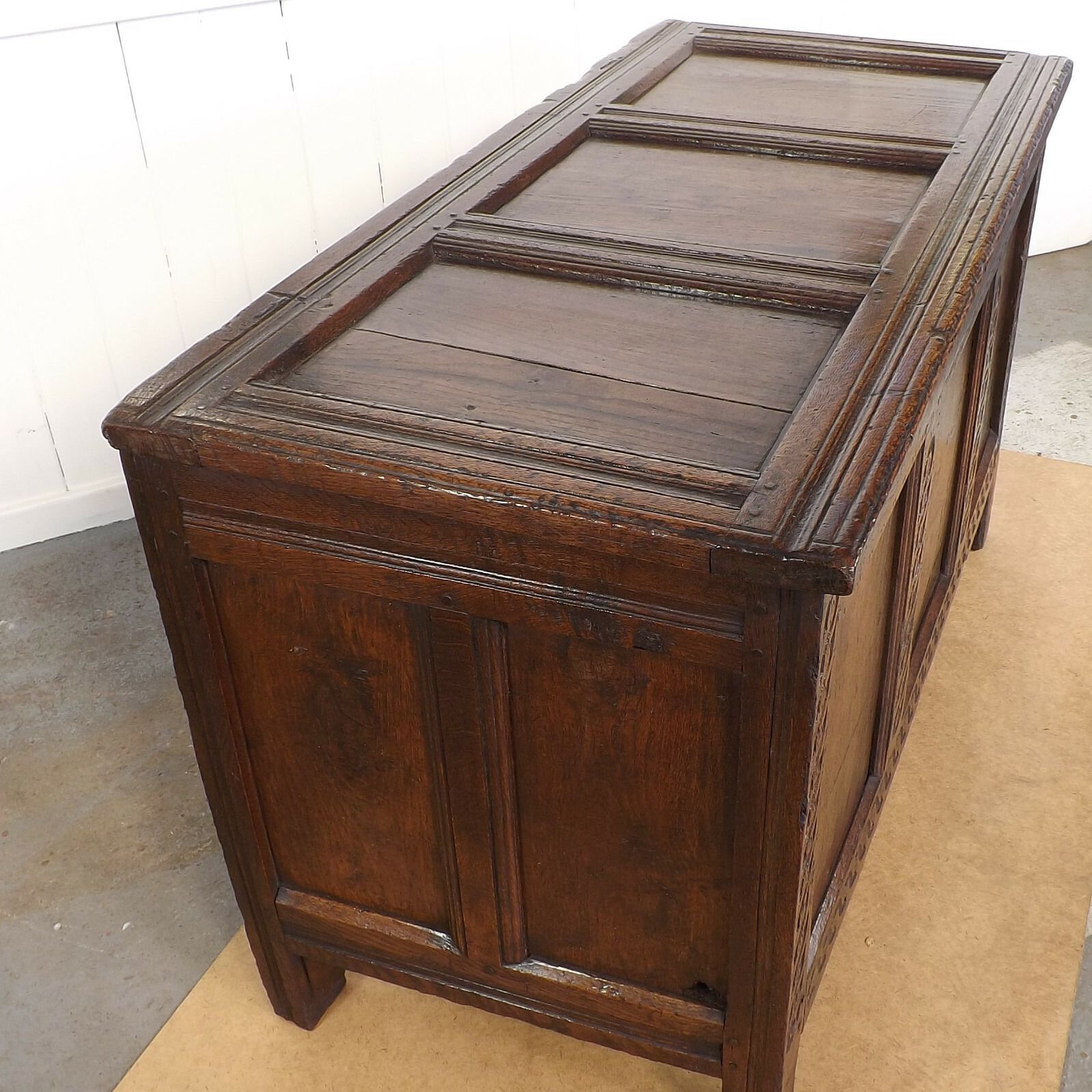 Oak Coffer (Delivery Available) 17thc Antique photo 480.0