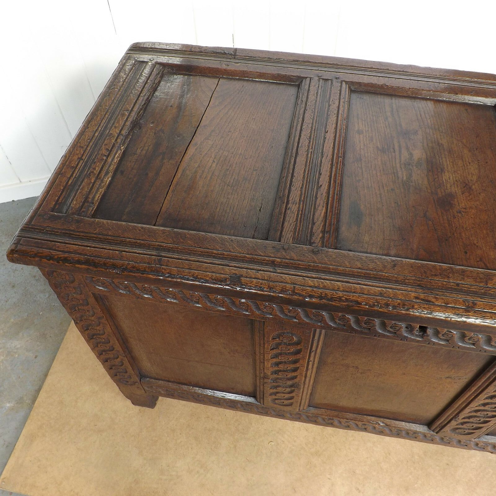 photo furniture Oak Coffer (Delivery Available) 17thc Antique