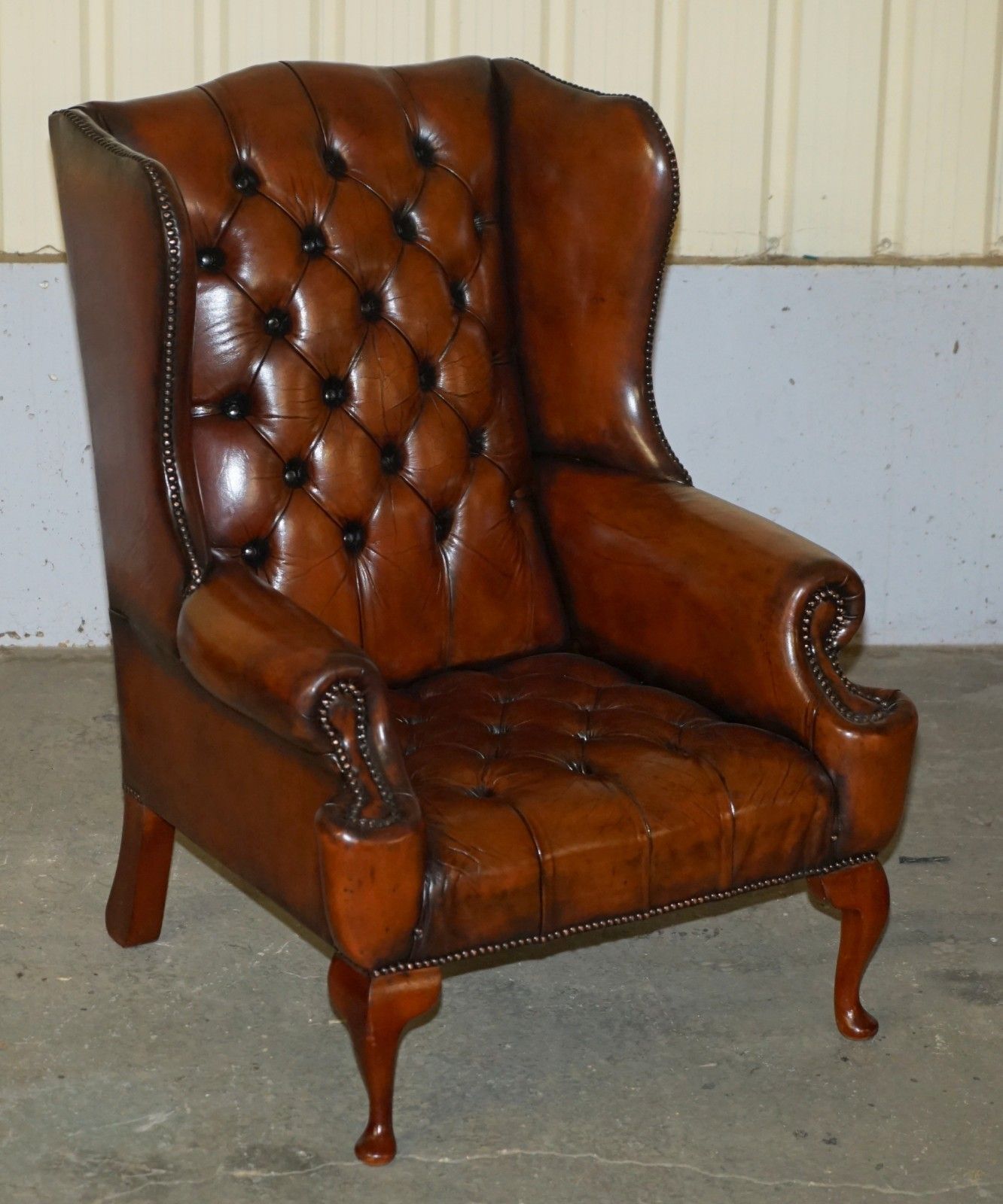 Pair Of Fully Restored William Morris Arm Chesterfield Tufted Wingback Armchairs photo furniture