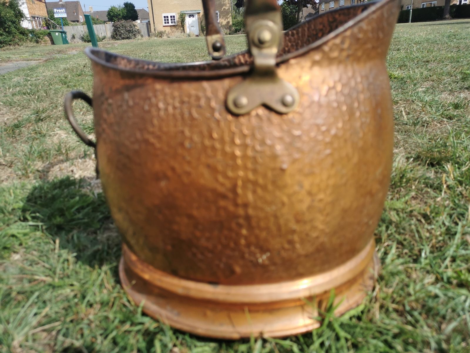photo furniture Victorian Brass Coal Scuttle   1850s Hand Hammered   Original Patina