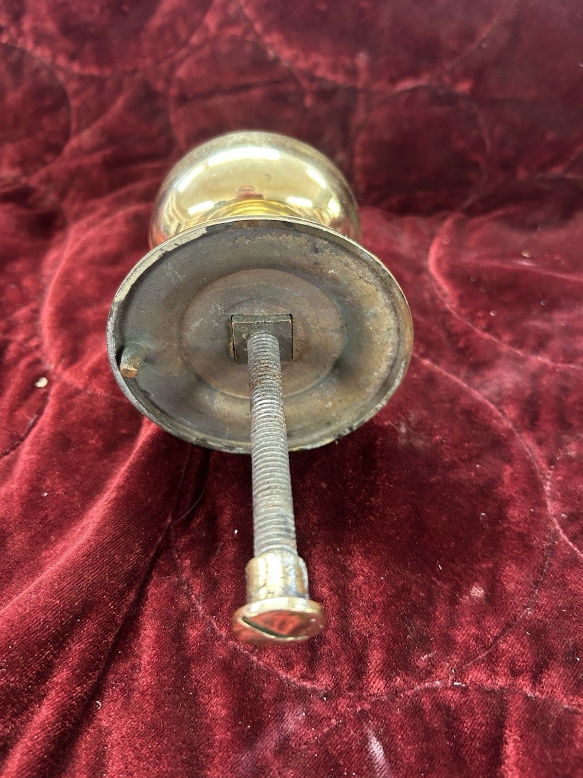Antique Brass Front Door Knob Pull Handle Reclaimed Period Victorian Old Metal photo vintage
