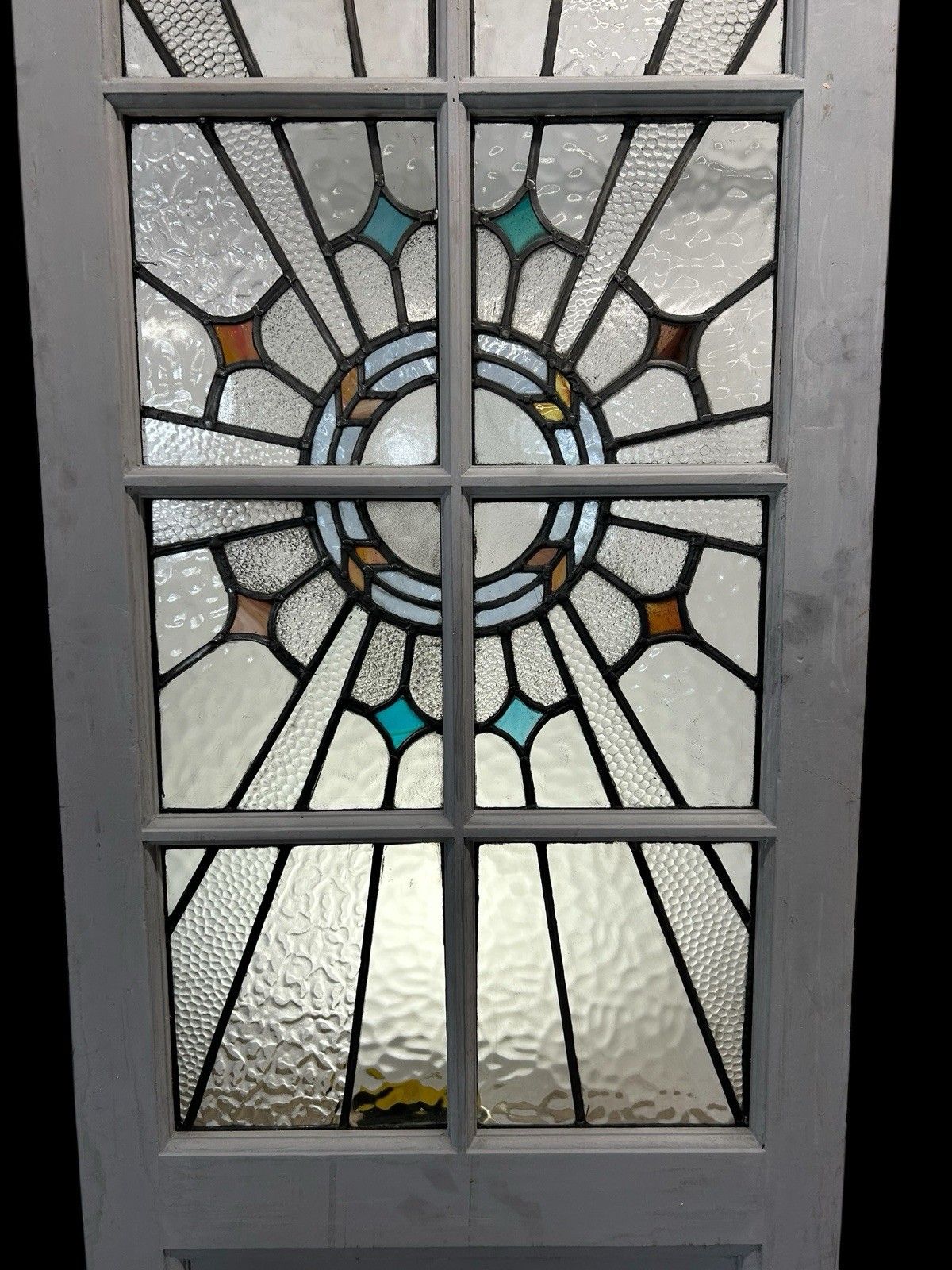 Art Deco Stained Glass Vestibule Internal Door Period Reclaimed Antique 20s 30s photo vinterior