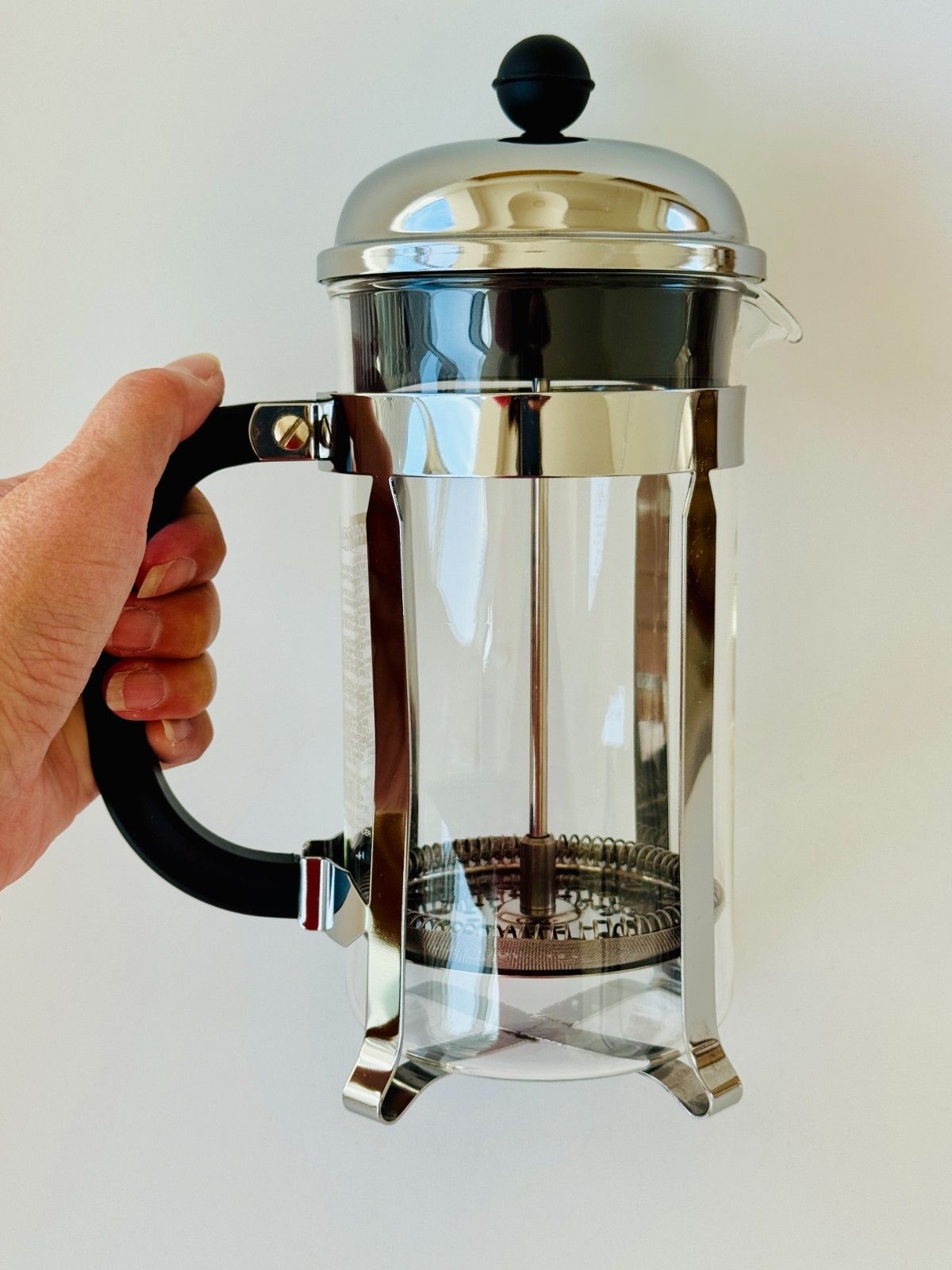 70.0 New Bodum Chambord 8 Cup Cafetiere, Milk Frother & 2 Latte Cups + Cork Coasters photo