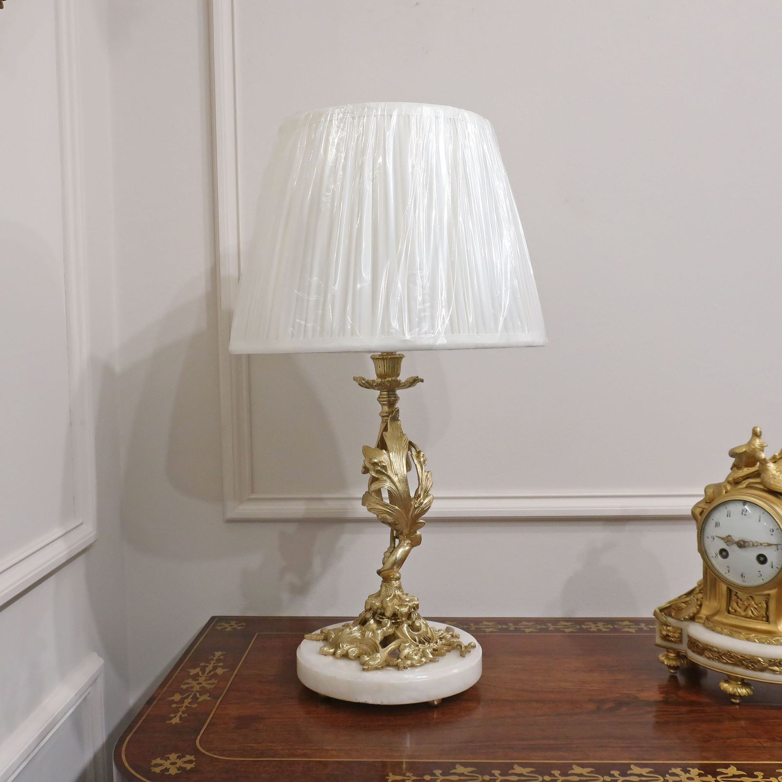 French Rococo Style Gilt Bronze Table Lamp