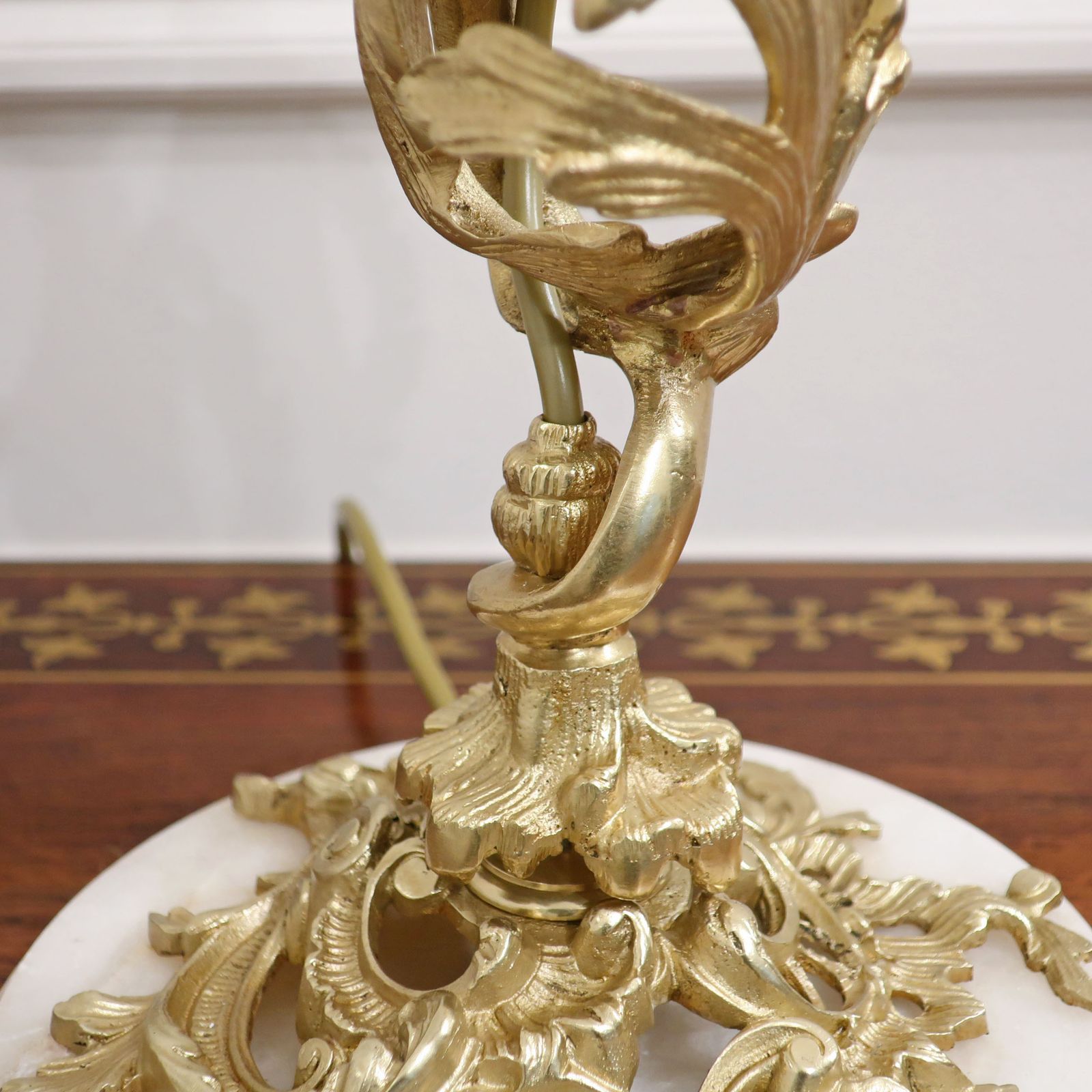 French Rococo Style Gilt Bronze Table Lamp photo buy