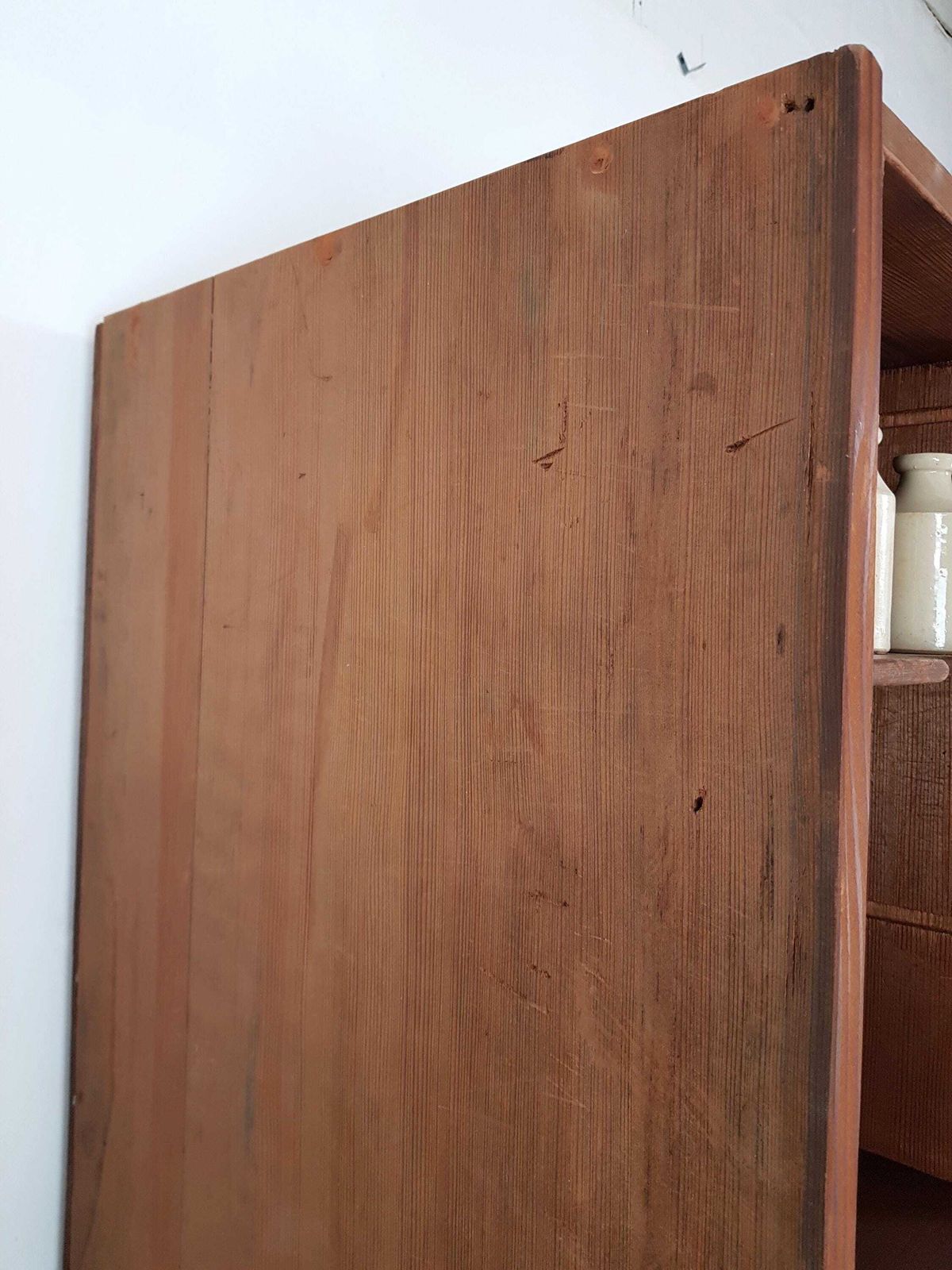 Antique Pine Shelving Unit: Record Player Stand: Vinyl Storage photo Furniture