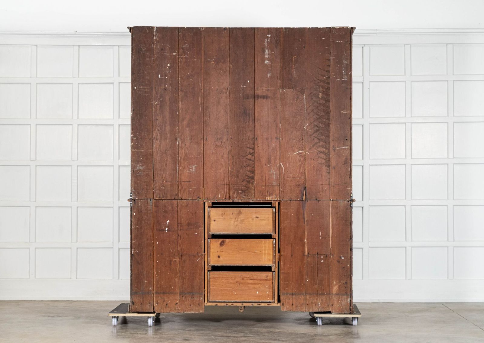 photo for sale Large Ebonised 19thc English Pine Butlers Pantry Cabinet