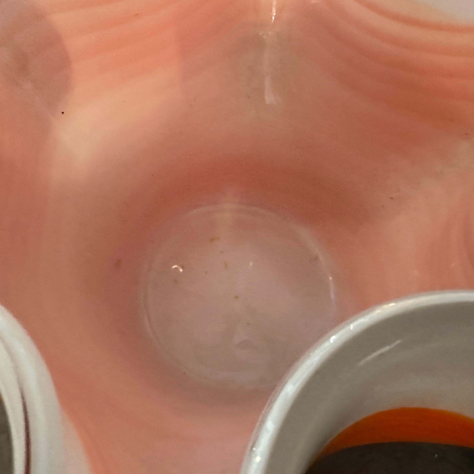 1970s Modern Orange And White Murano Glass Vase In The Manner Of Venini photo vintage