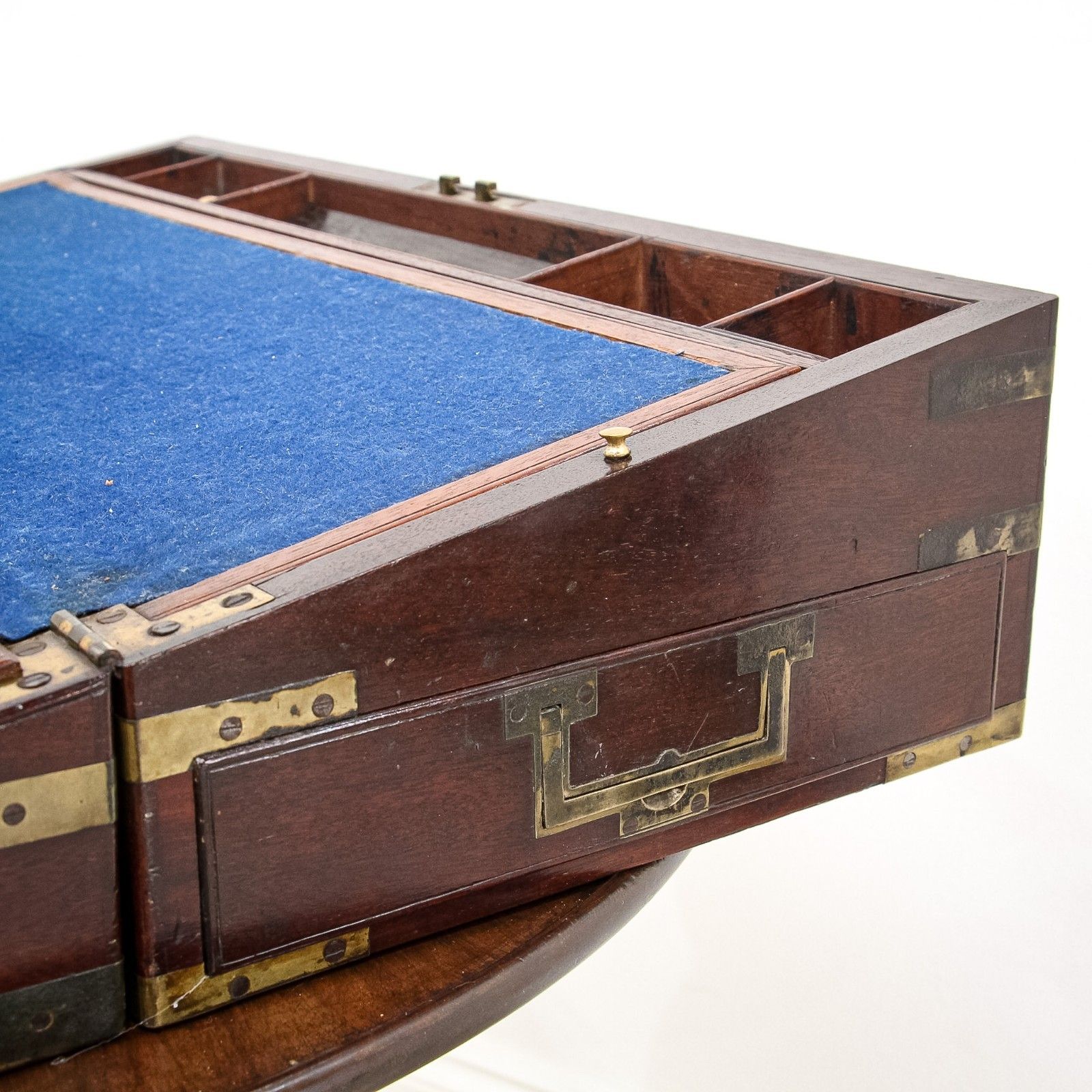 Furniture Victorian Mahogany Campaign Writing Slope photo