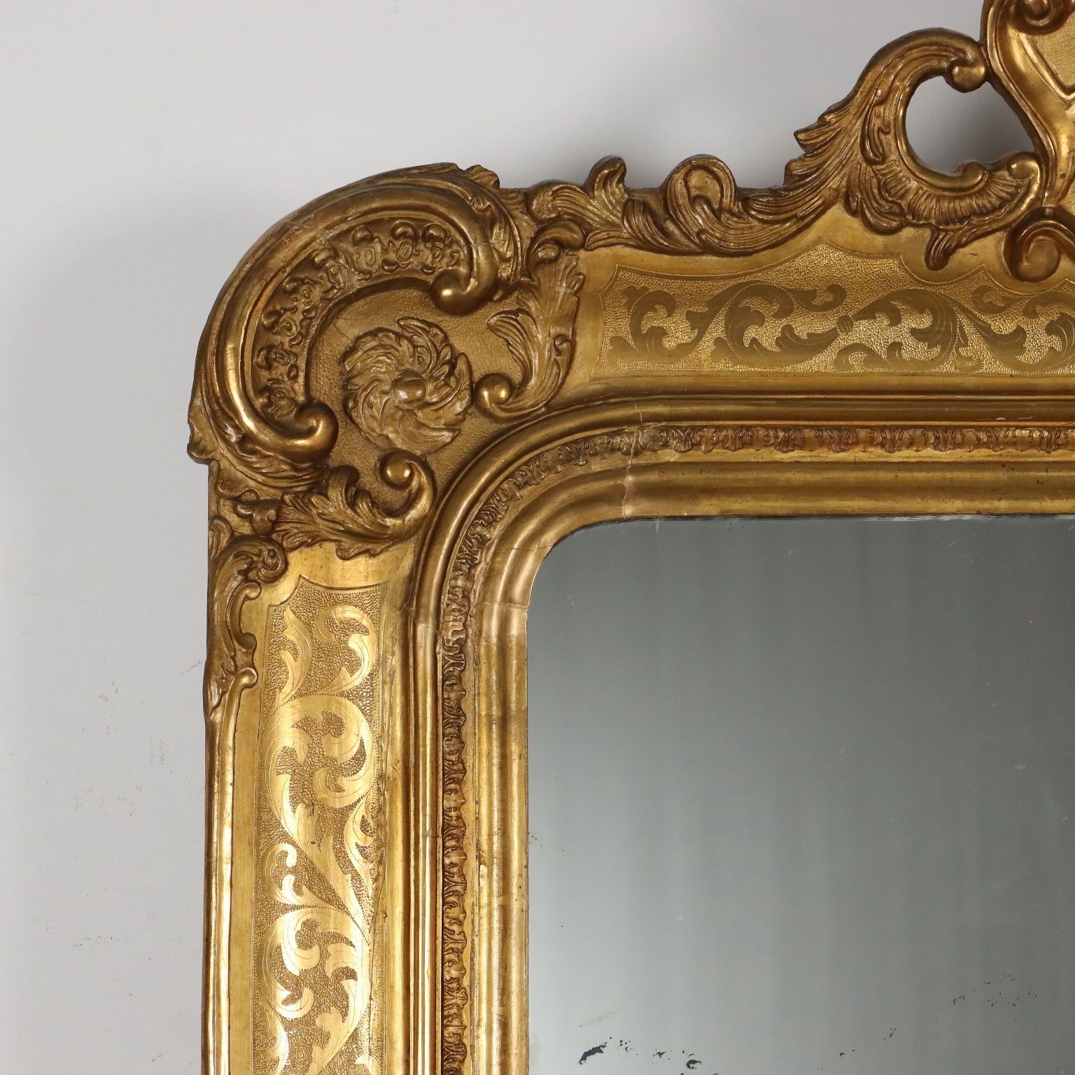 Antique Mirror Carved Fir France Mid XIX Century photo Home Decor