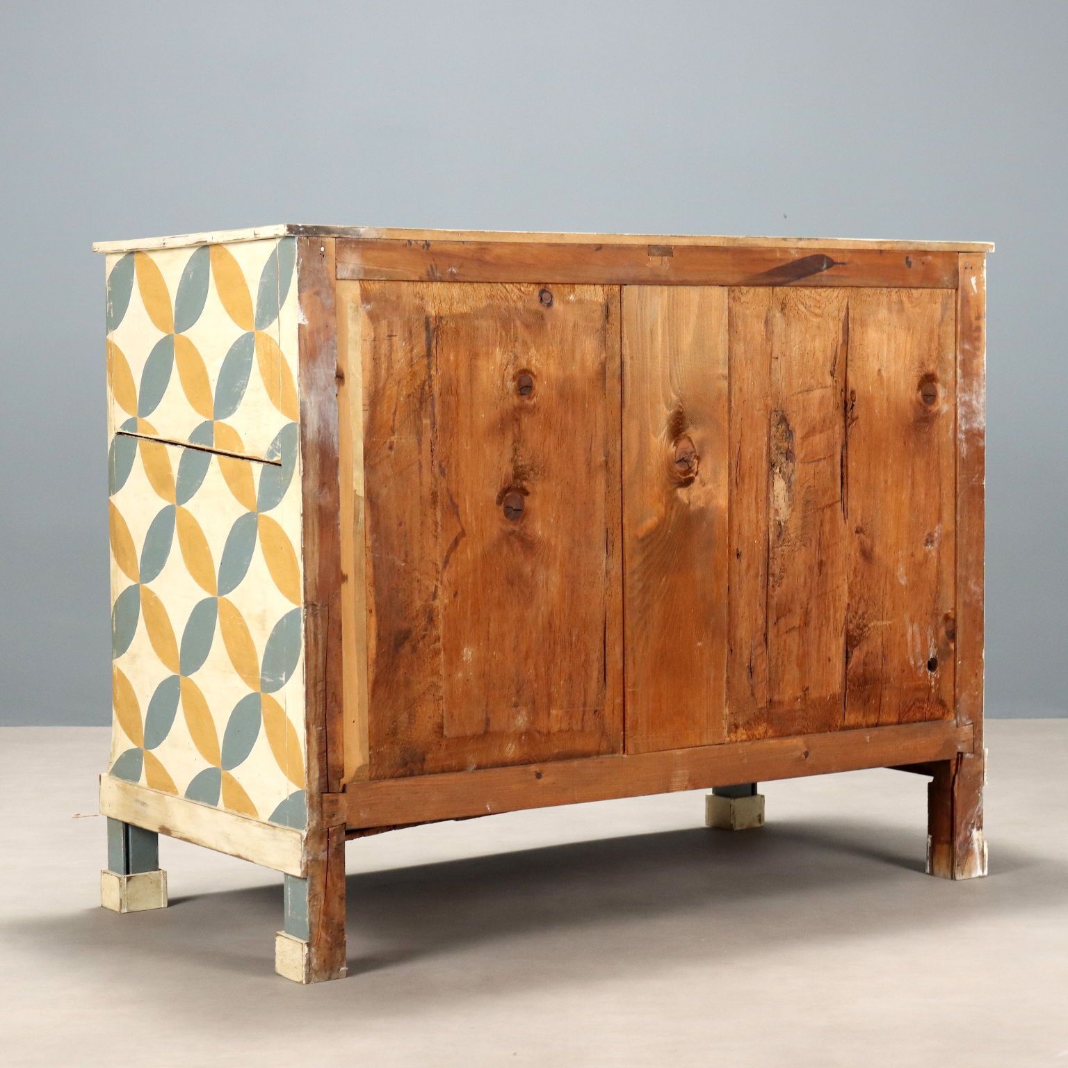 photo for sale Antique Chest Of Drawers Umbertino Walnut Fir 4 Drawers XIX Century