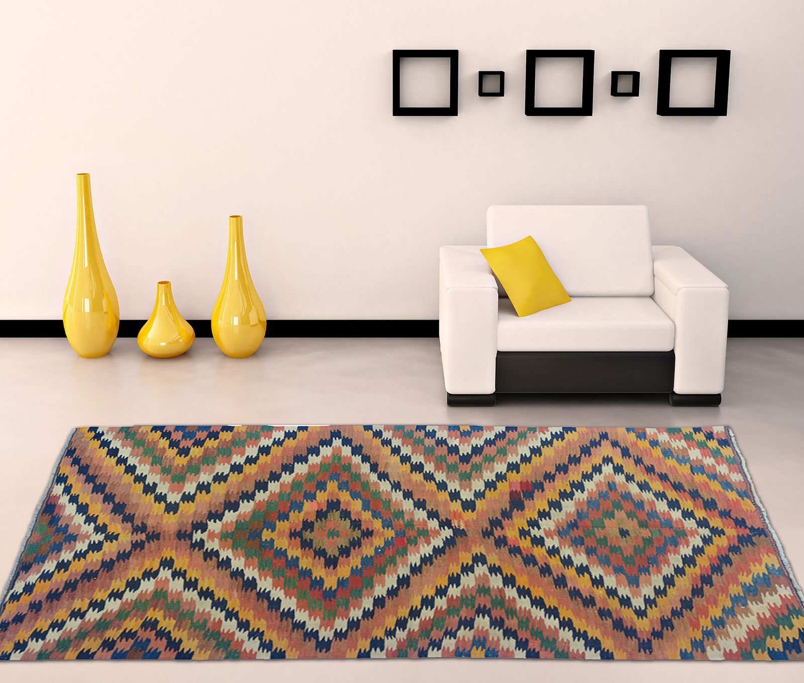 Antique Varamin Kilim Rug 230x140cm photo 950.0