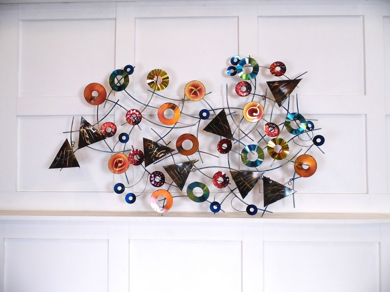 Curtis Jere Kaleidoscope Mixed Metal Wall Art Sculpture Artisan House 2003 photo furniture