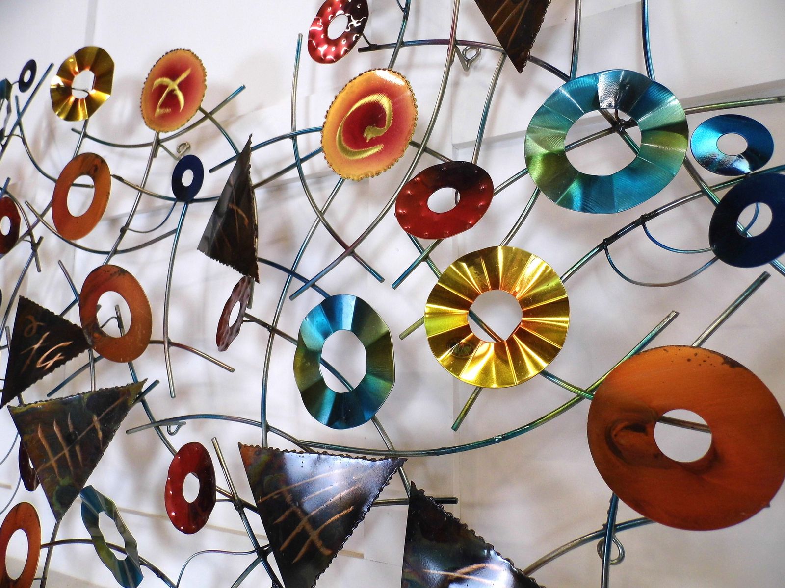 Curtis Jere Kaleidoscope Mixed Metal Wall Art Sculpture Artisan House 2003 photo vinterior