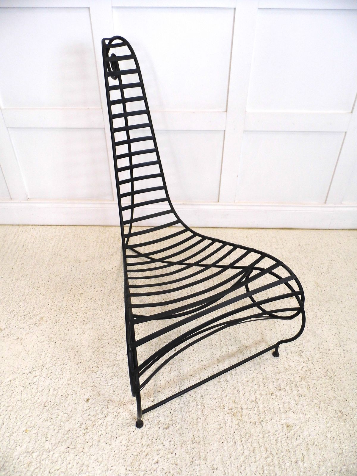 Designer Andre Dubreuil Steel Spine Chair 1990s Decorative Arts photo for sale