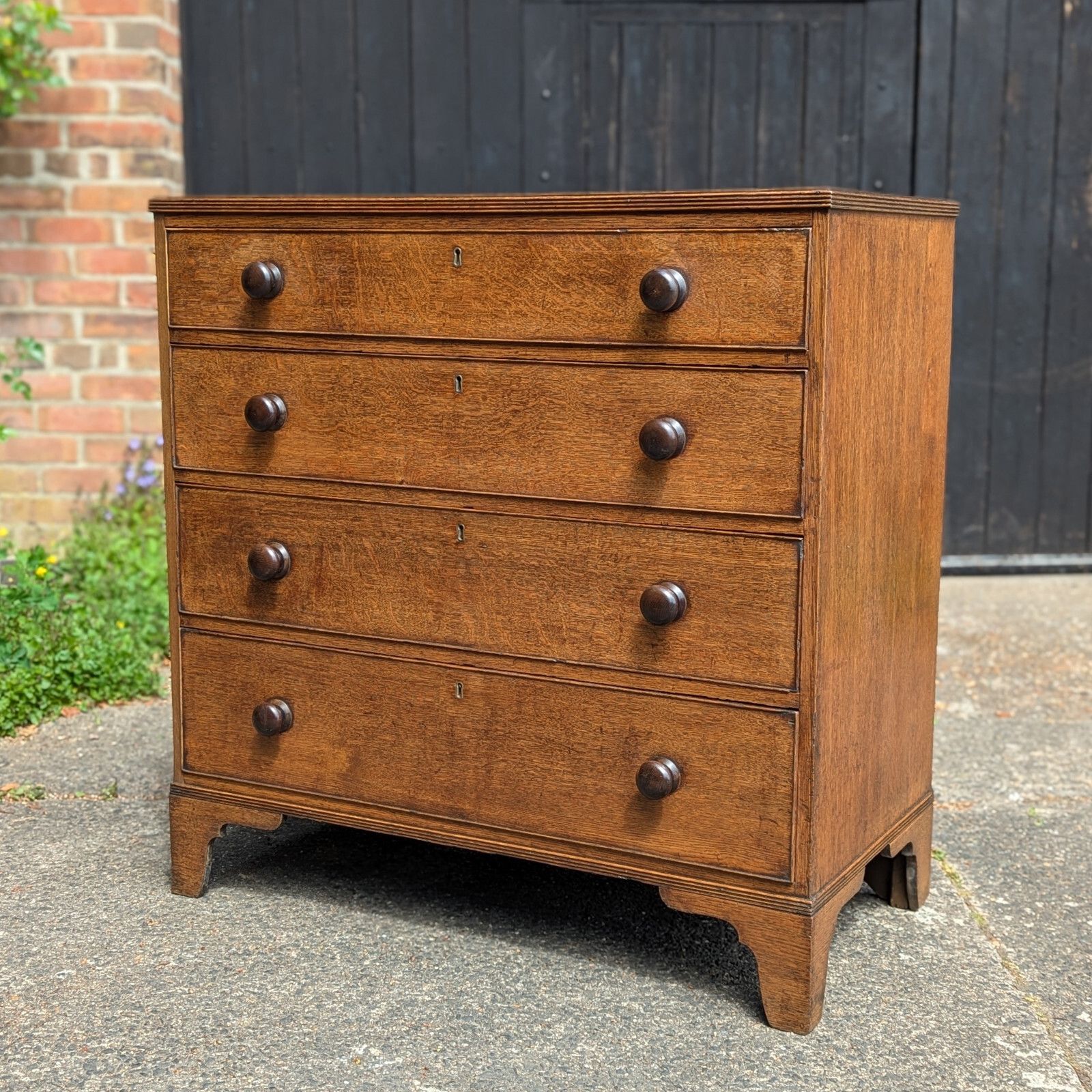 photo vintage Antique Chest Of Drawers (Delivery Available) Country Oak