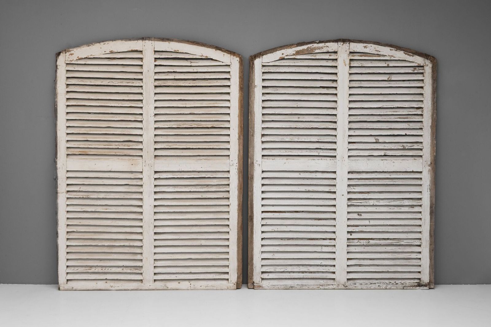 Pair Of Painted Shutters, 1800s