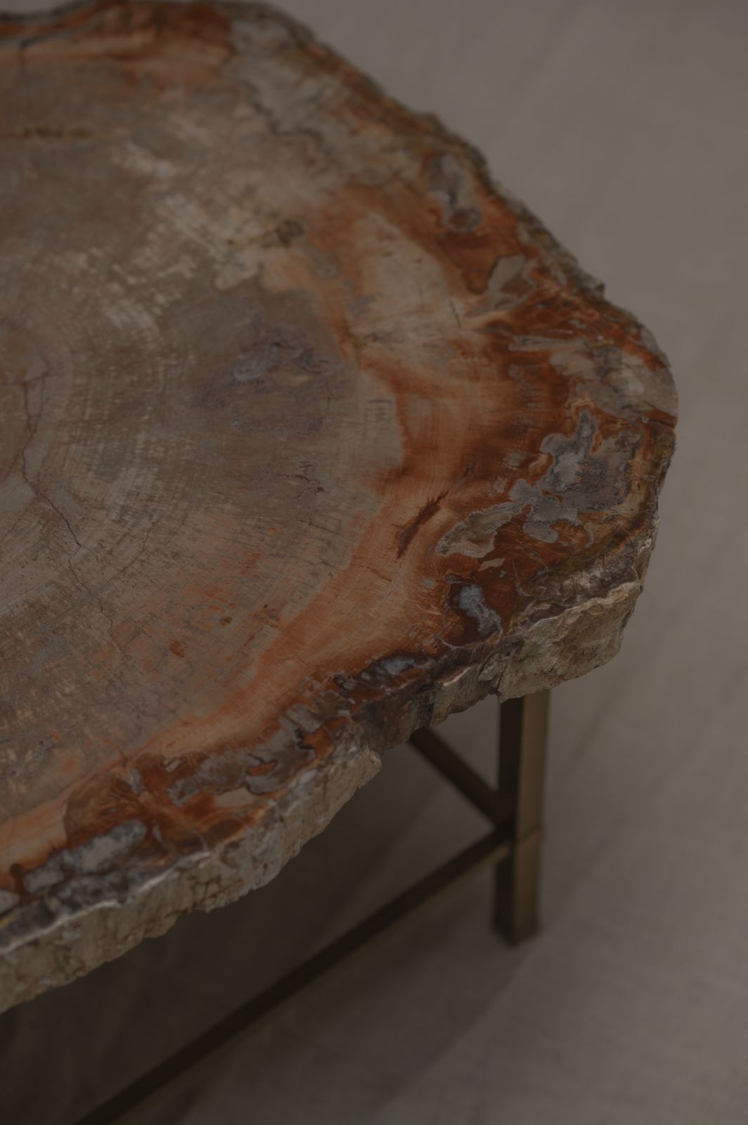 Furniture Rare Petrified Wood Coffee Table   1970s photo