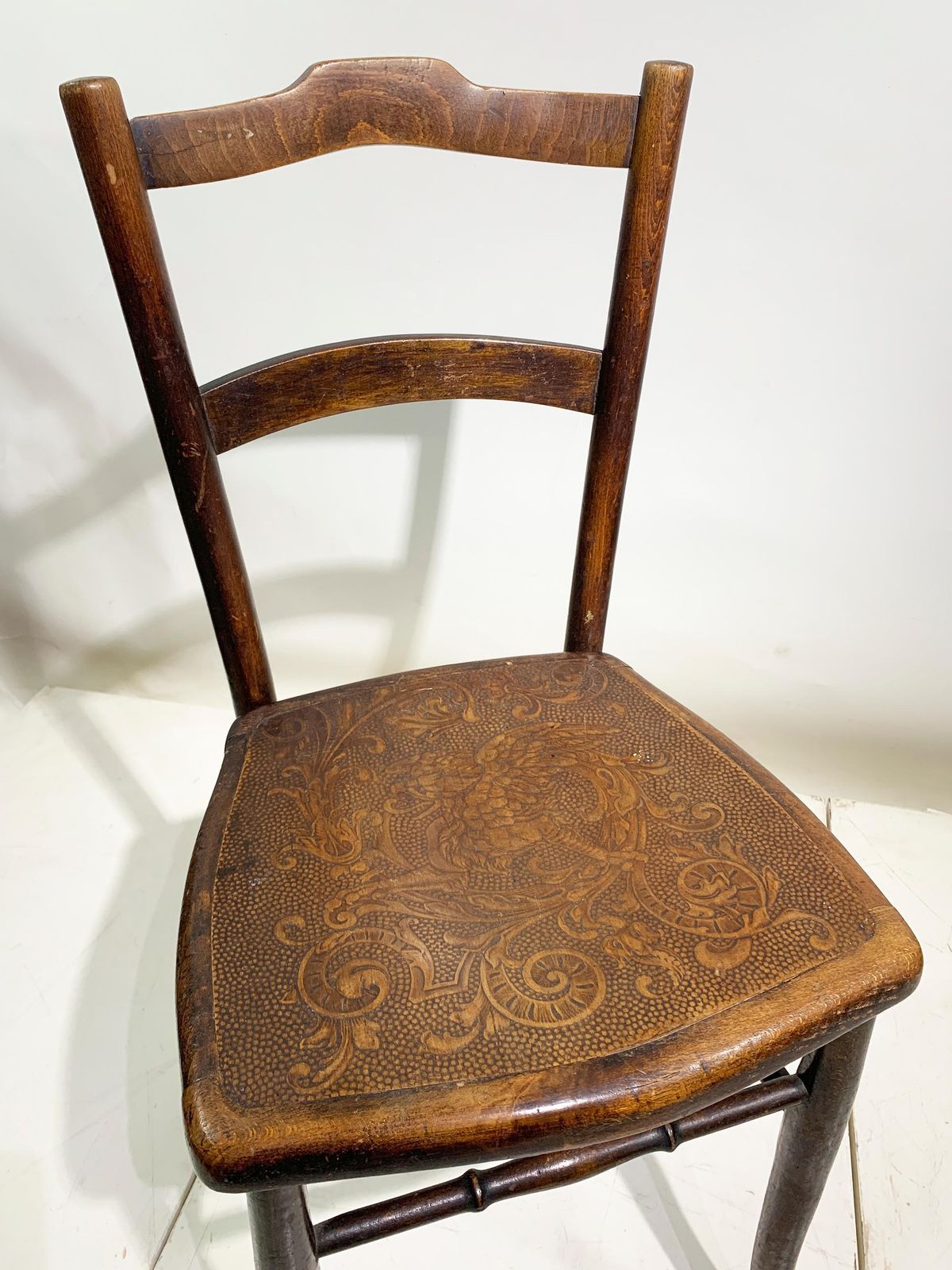 photo vinterior Pair A.M.Luther "Luterma" Art Deco Bentwood/Embossed Plywood Chairs Estonia/1920