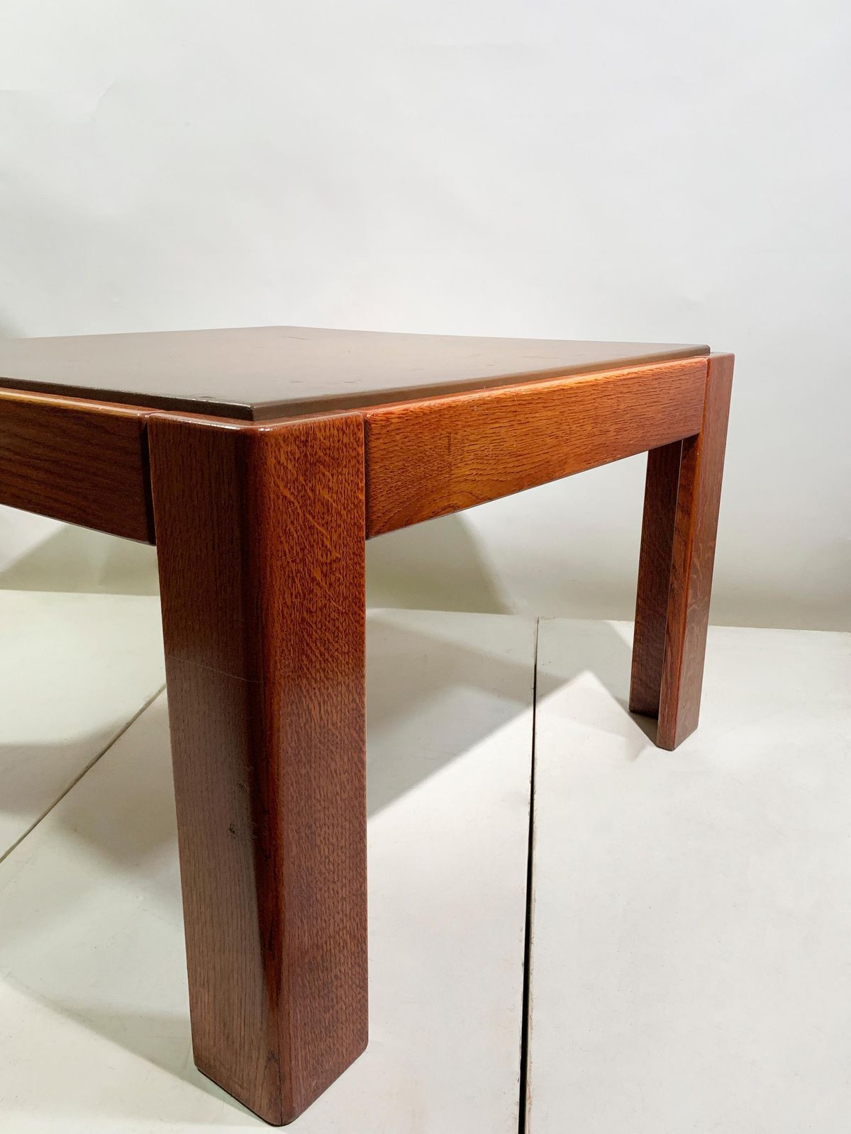 Mid 20th Century Leather And Wood Coffee Table, Circa 1960, France photo Furniture