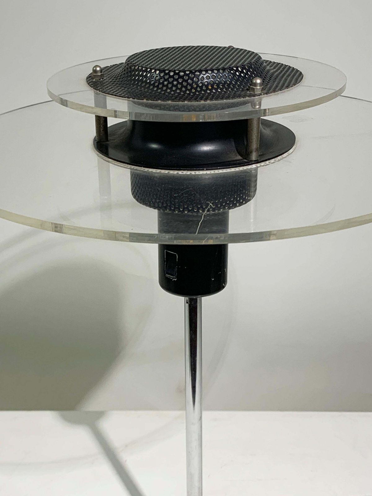 Space Age Cirkel Ikea Table Lamp Plexiglass (Acrylic) And Metal, 1990 photo for sale