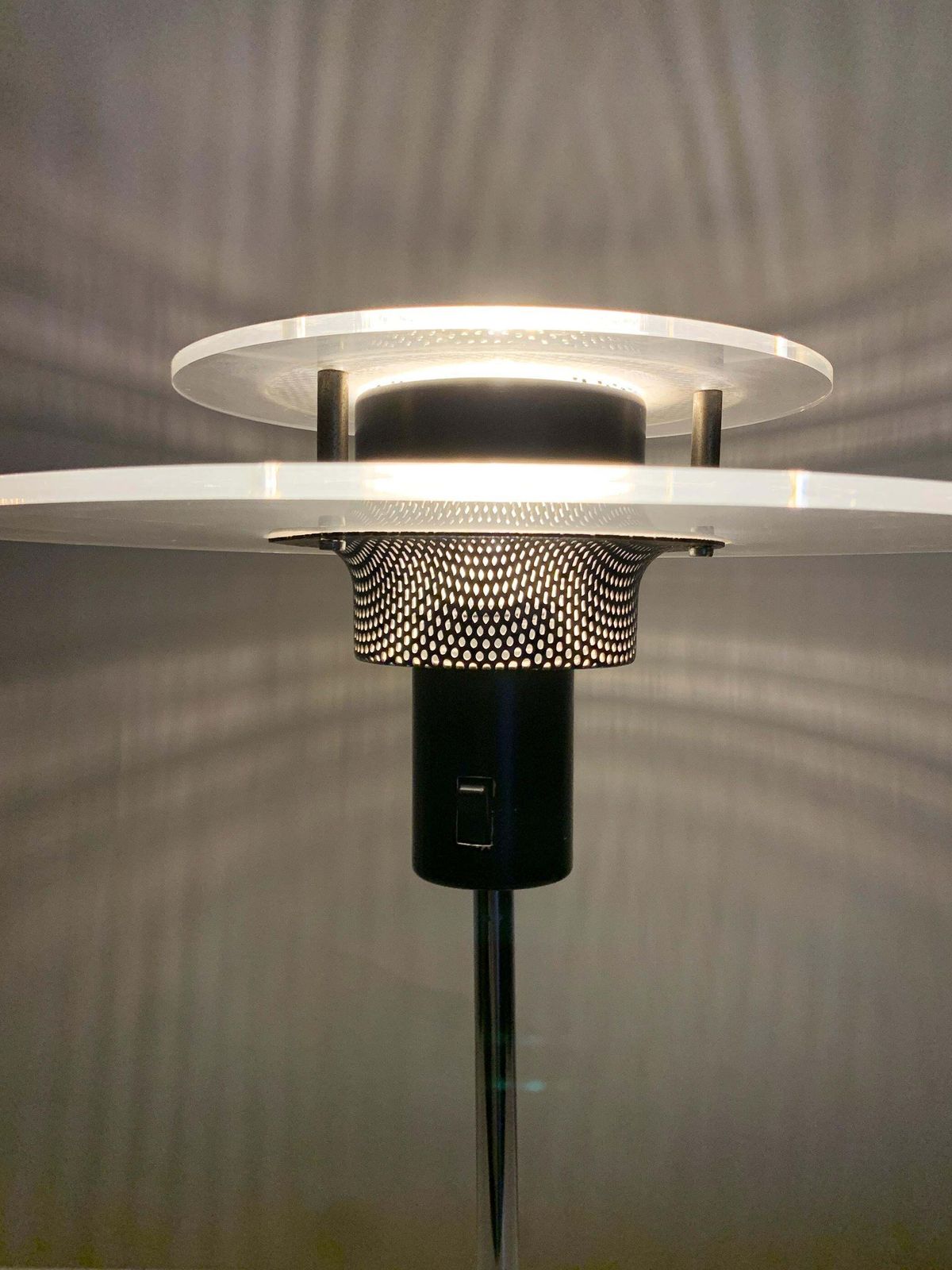 Lighting Space Age Cirkel Ikea Table Lamp Plexiglass (Acrylic) And Metal, 1990 photo