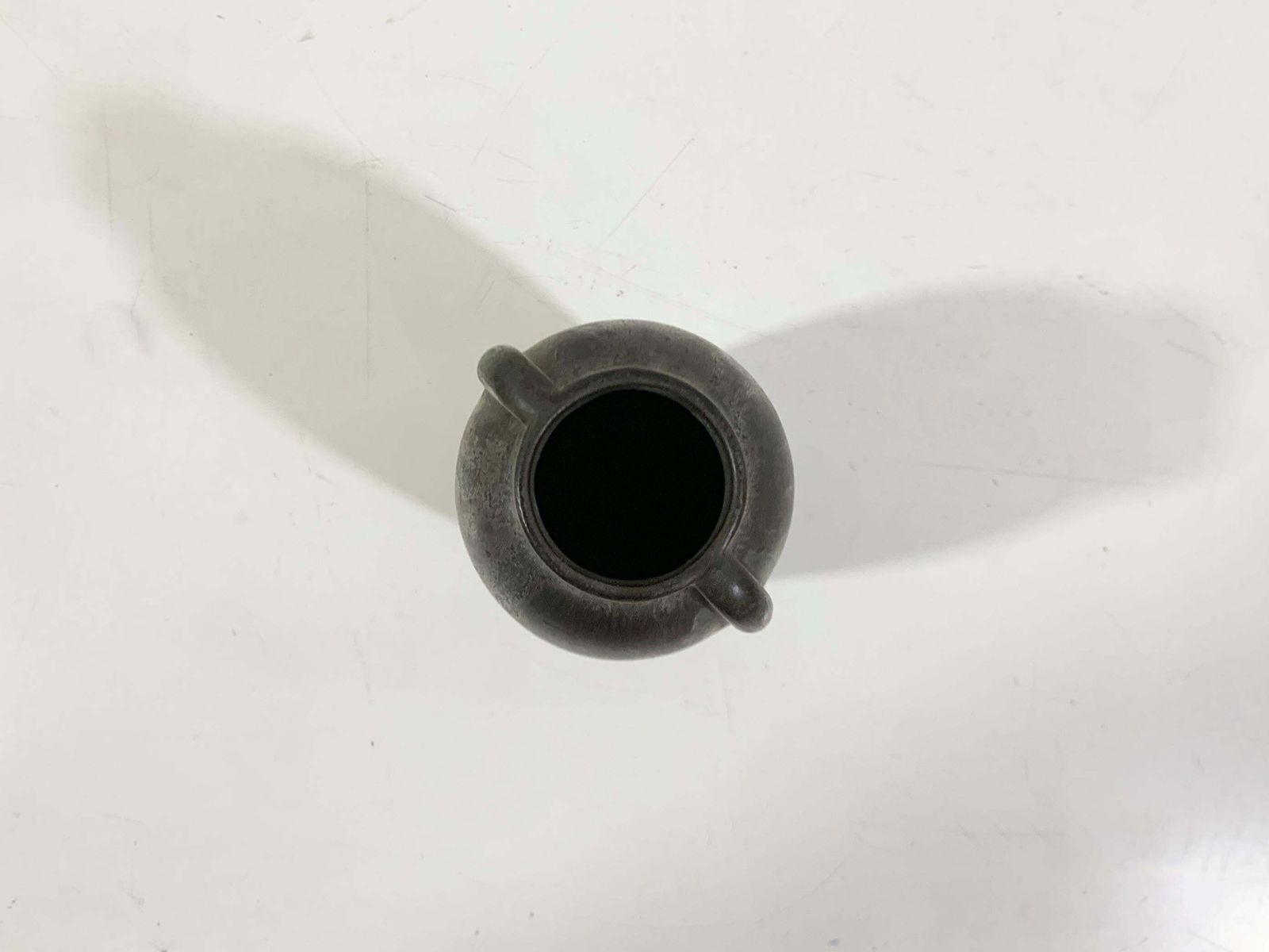 Glazed Ceramic Vase Stamped Denbac, 1940's photo furniture