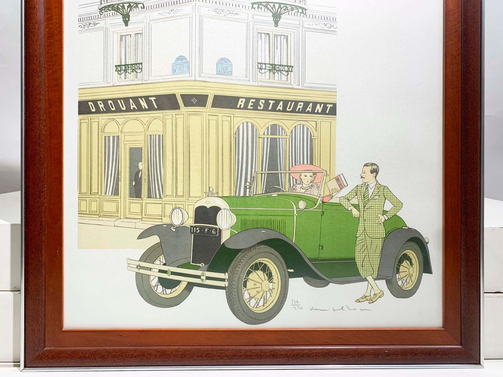 Denis Paul Noyer Lithograph, French Restaurant Drouant, Signed , 1979 photo Art